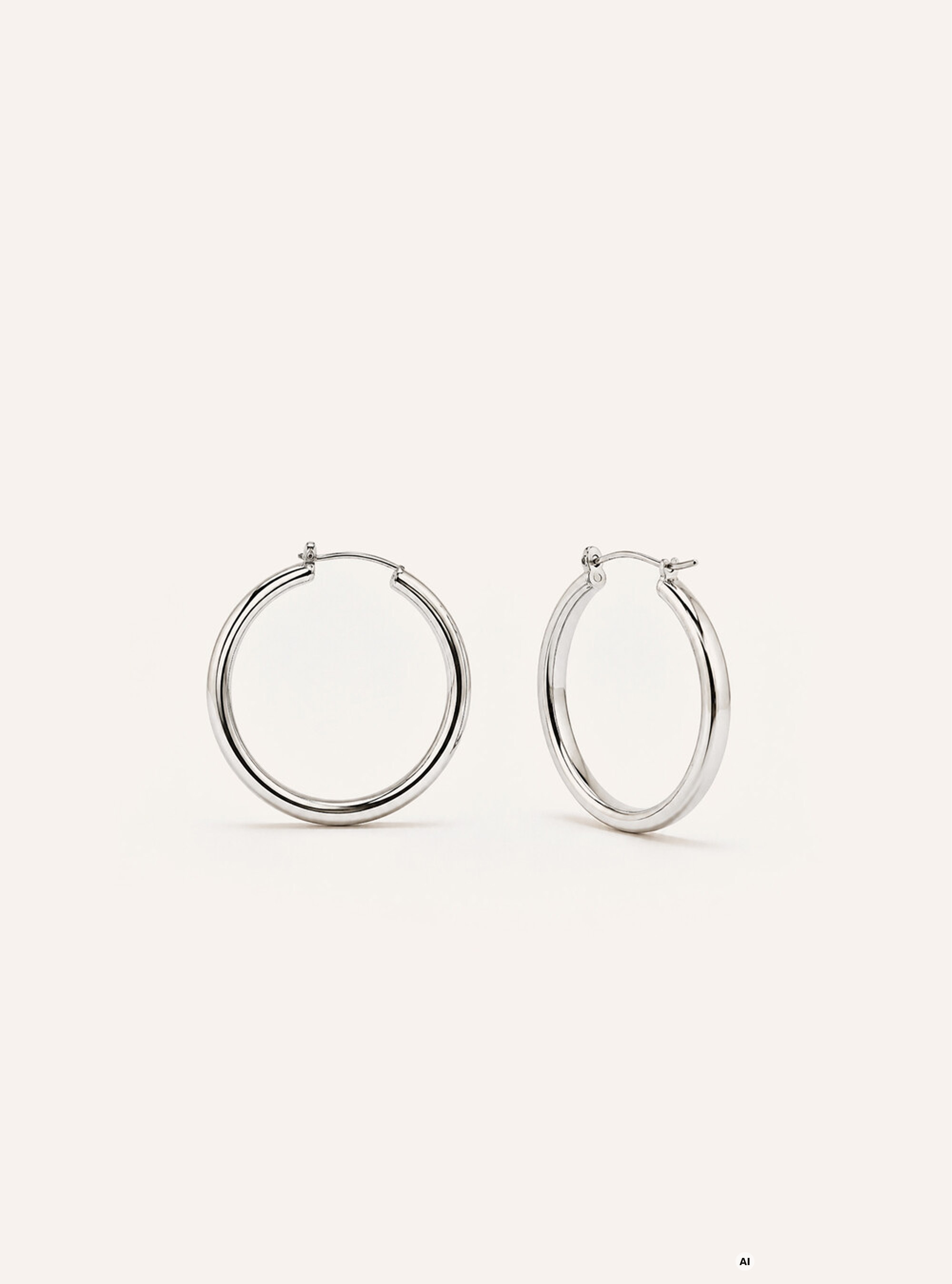 Hoop earrings, Silver
