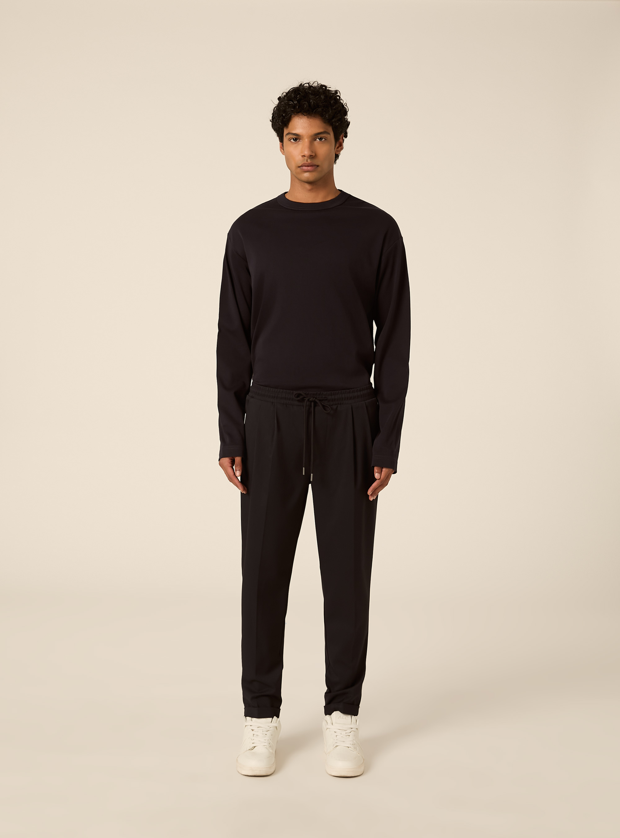 Pantalone jogger in twill, NA1 NAVY DARK
