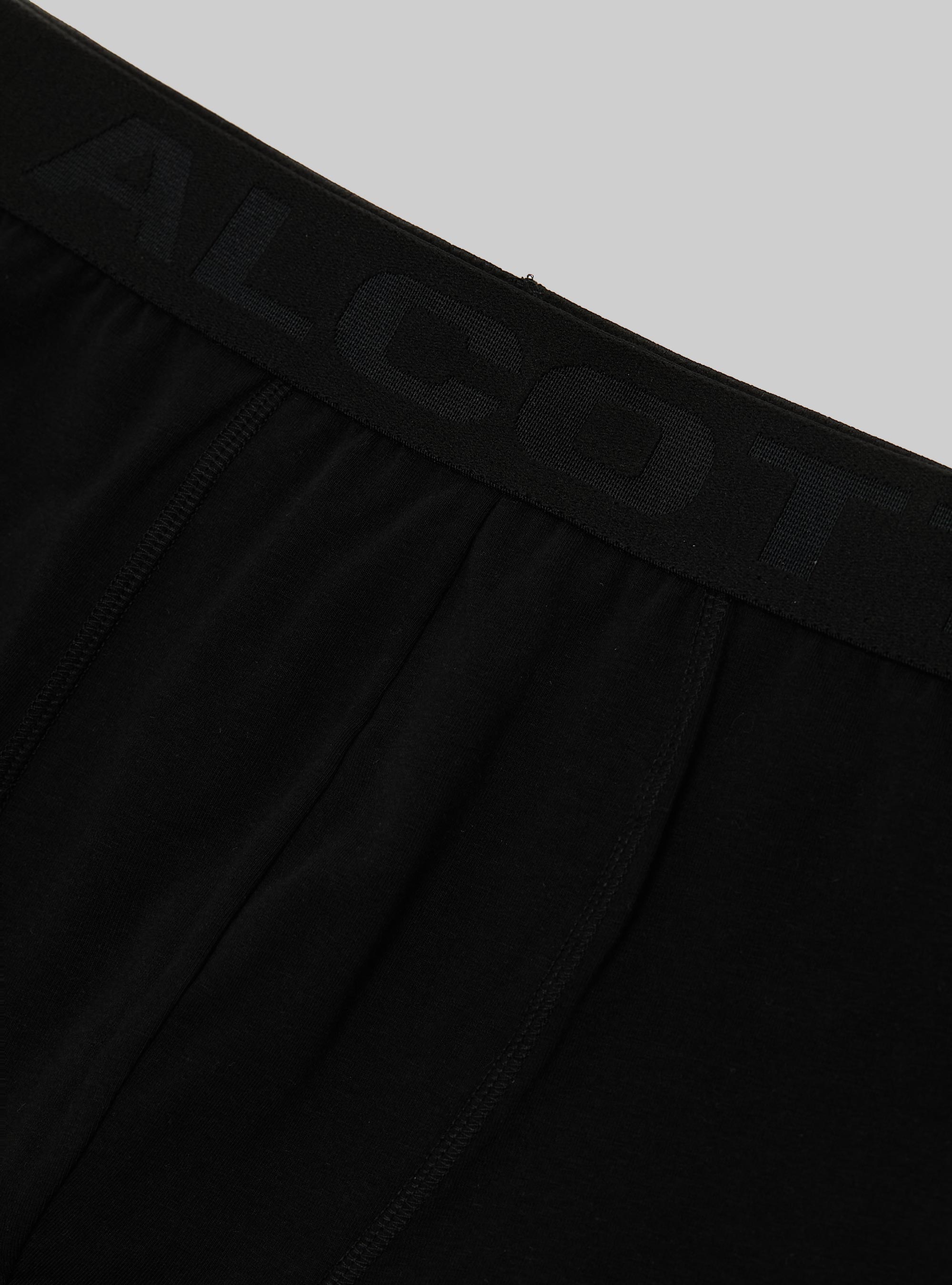 Stretch cotton boxer shorts with logo, BK1 BLACK