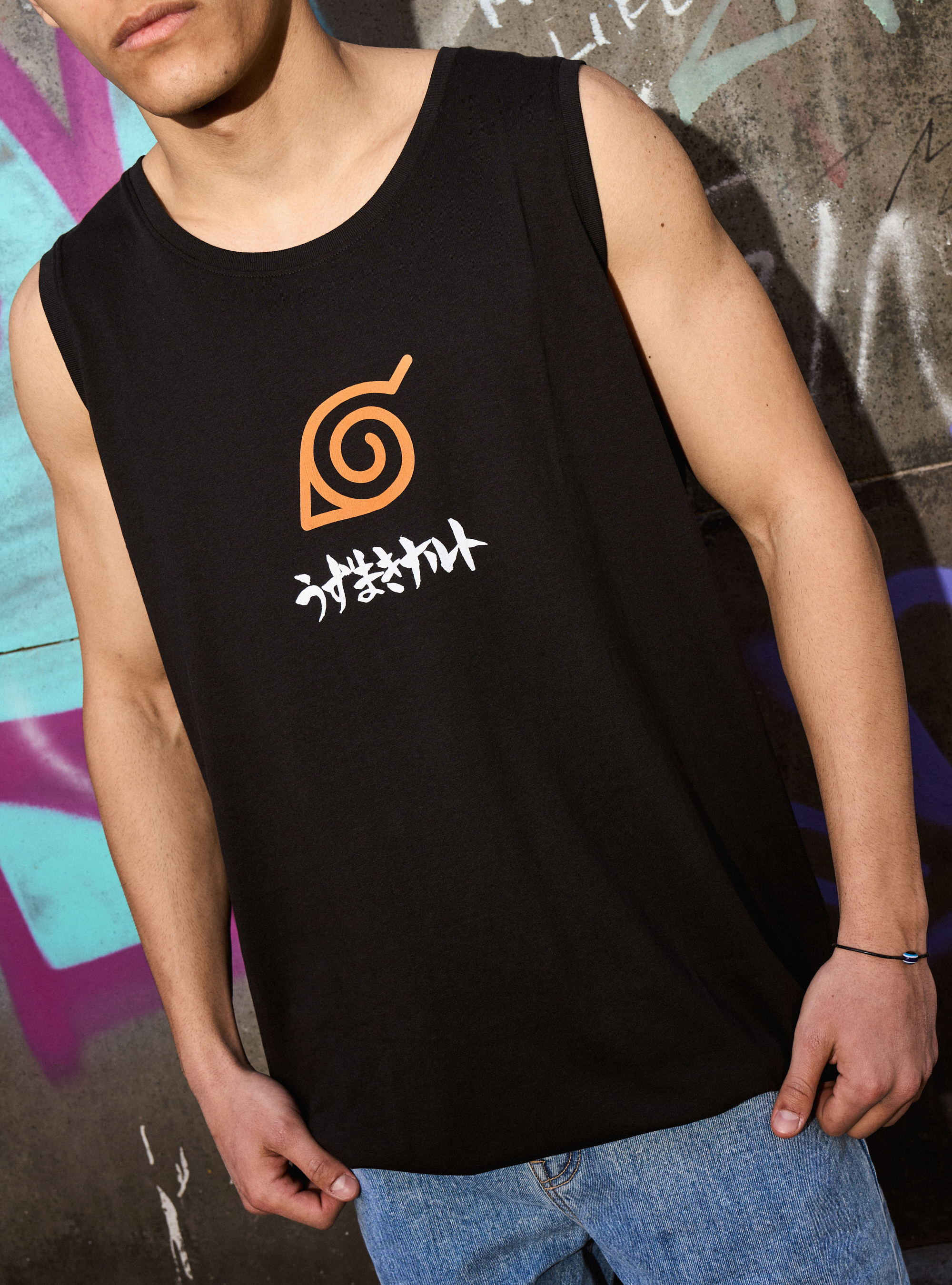 Naruto / Alcott Tank Top, BK1 BLACK