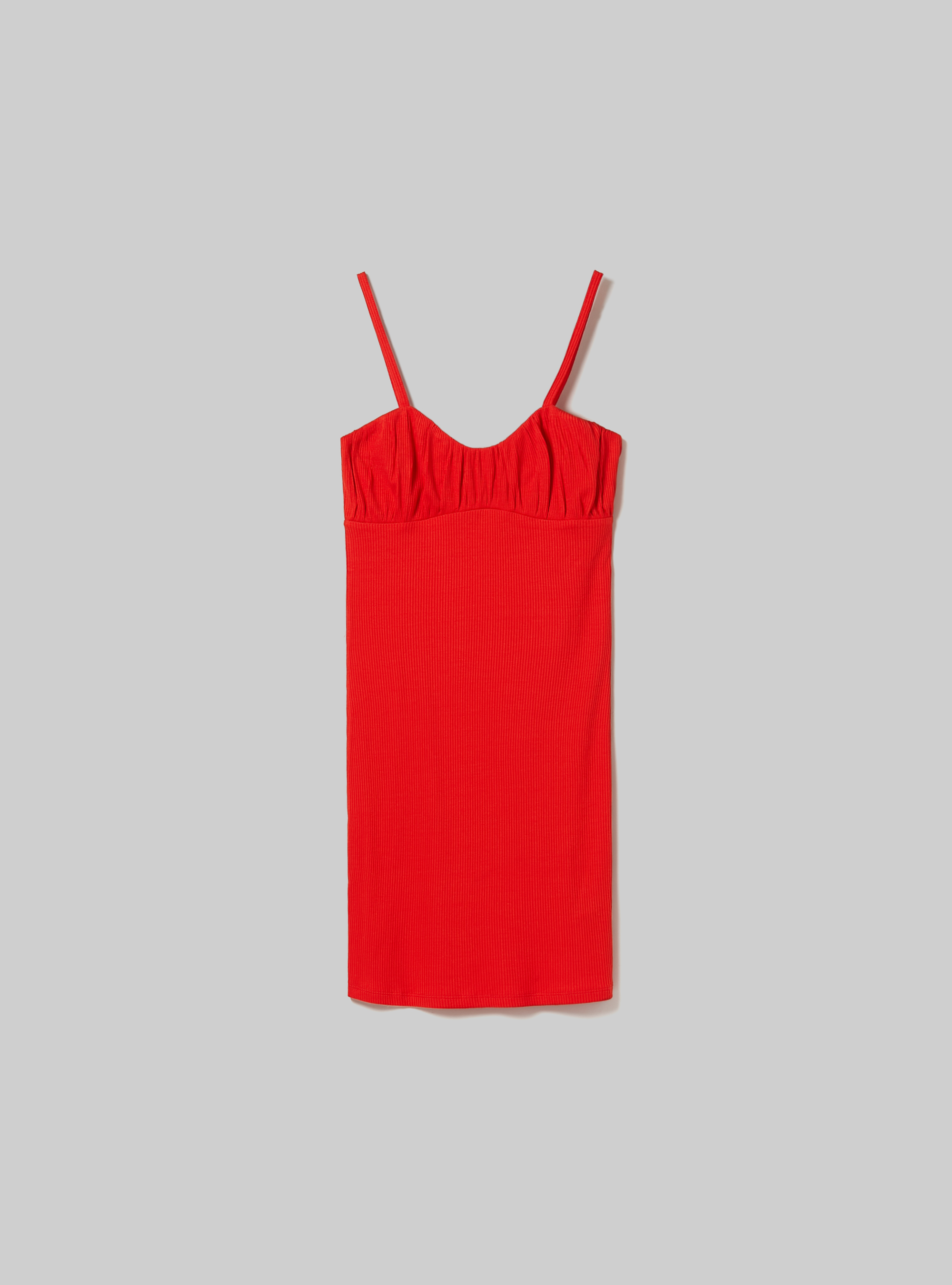 Vestito mini a coste, RD2 RED MEDIUM