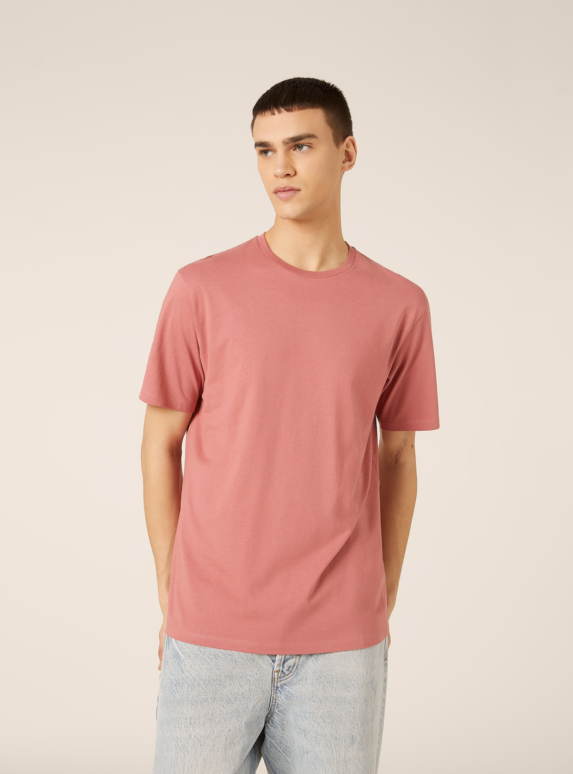 Maglietta girocollo basica, PK1 PINK DARK