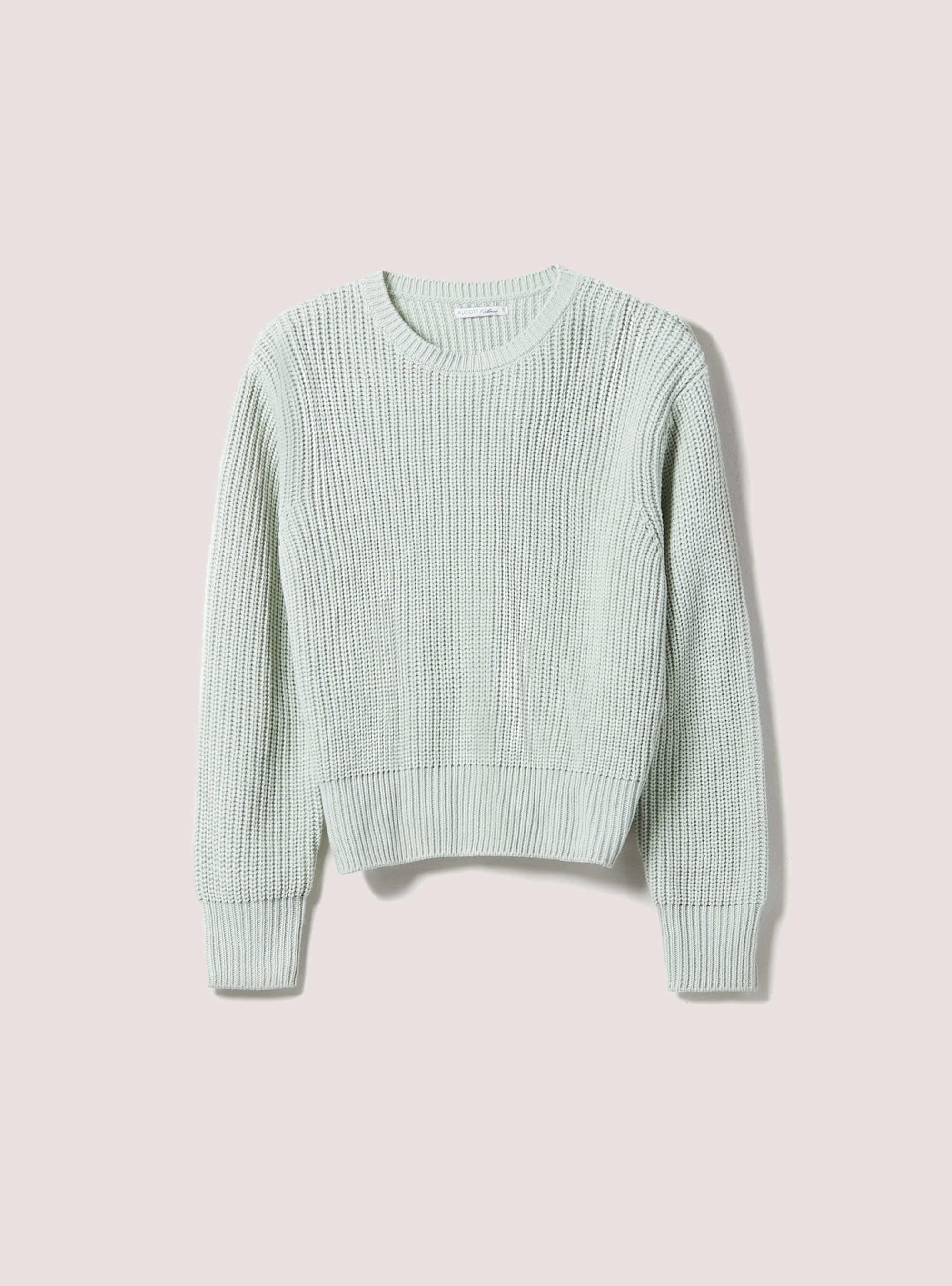 Pull cotelé confortable, C6585 GREEN