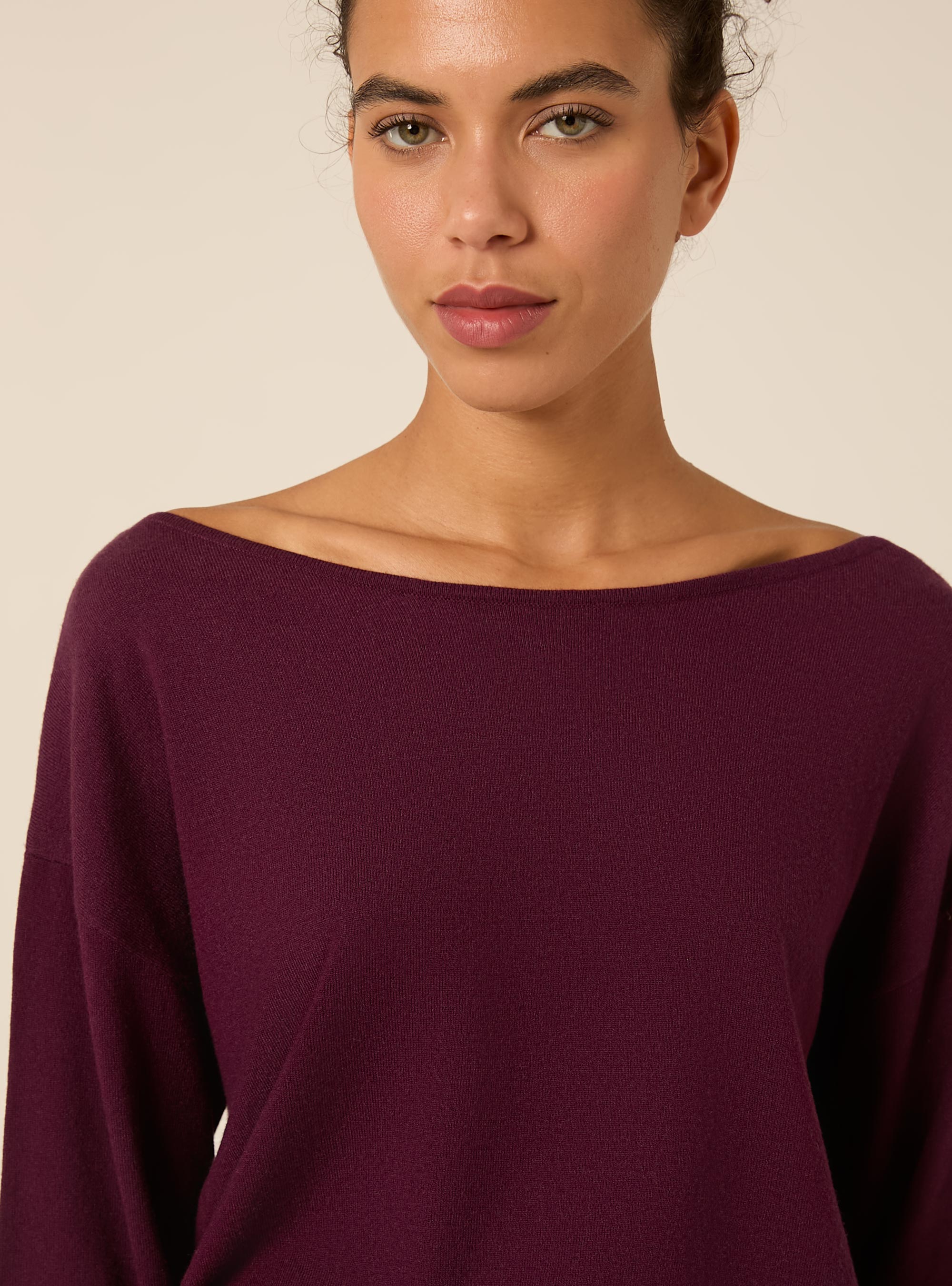 Maglia scollo a barca, VI1 VIOLET DARK