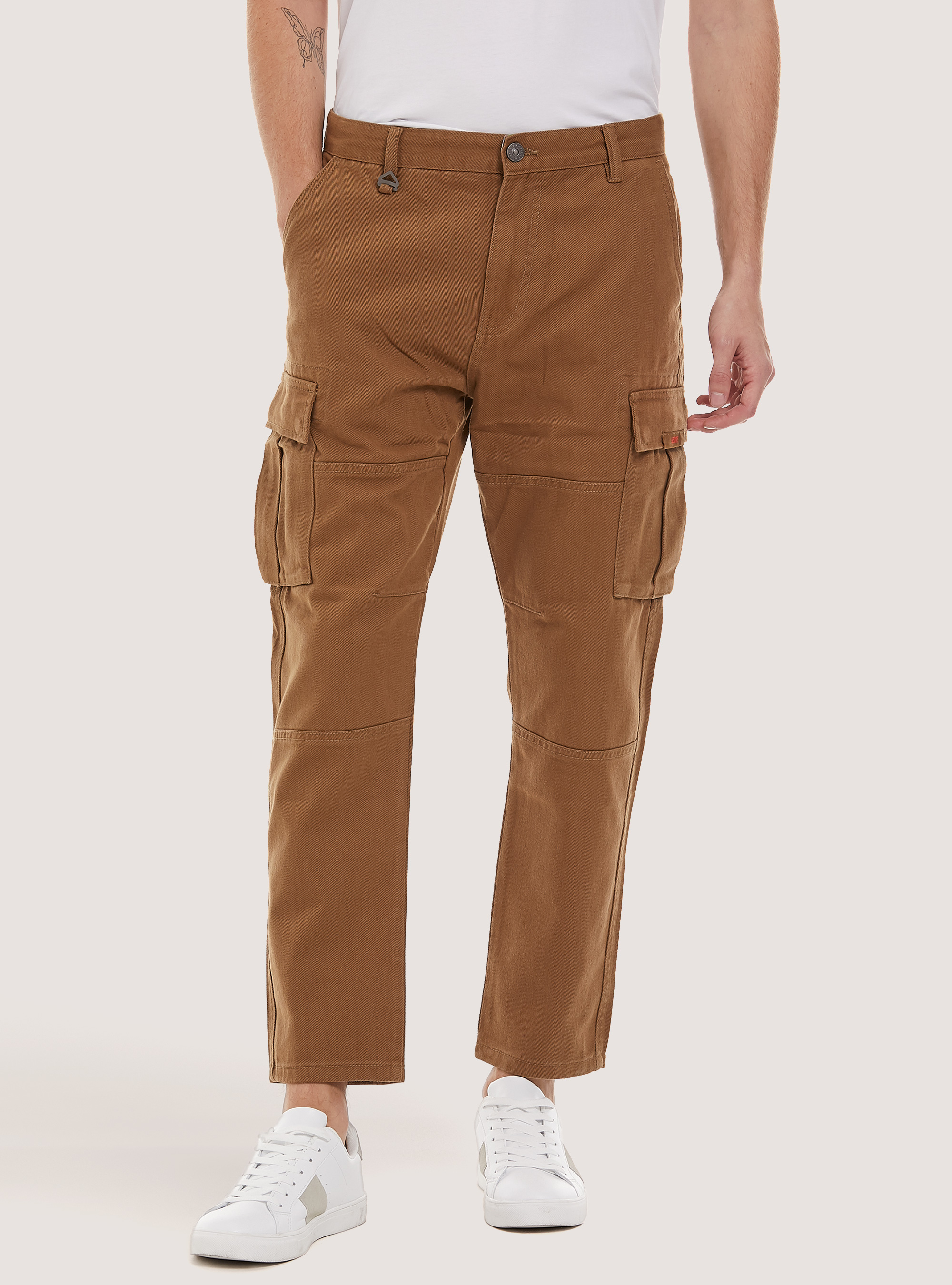 Pantalones cargo de sarga militar, BG2 BEIGE MEDIUM
