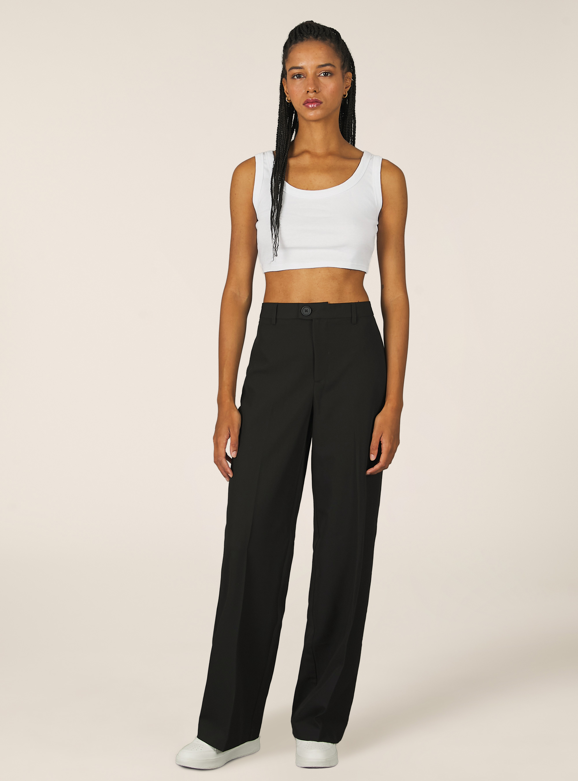 Pantaloni tailoring dritti, BK1 BLACK