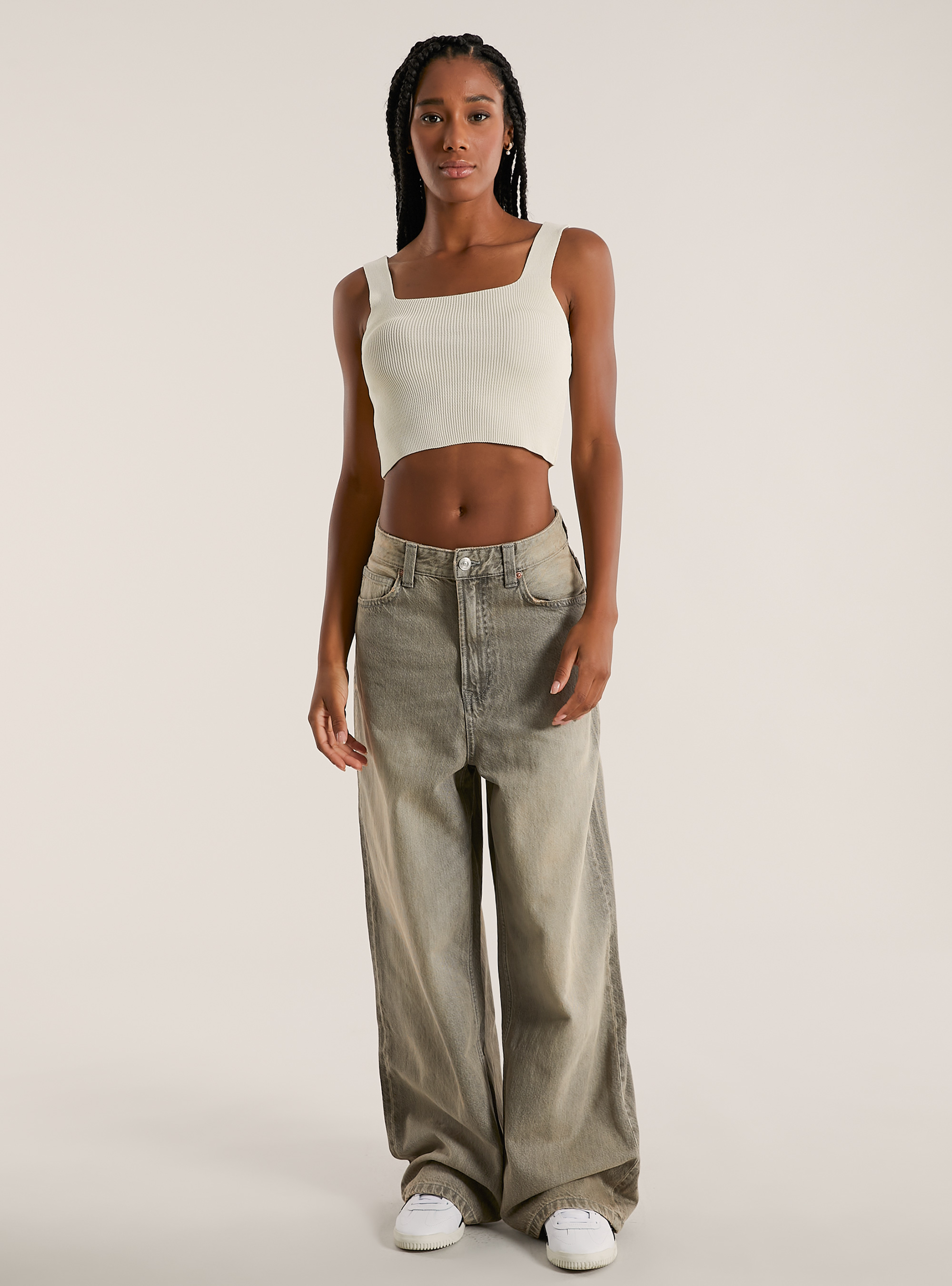 Gestricktes Tank-Top, BG2 BEIGE MEDIUM