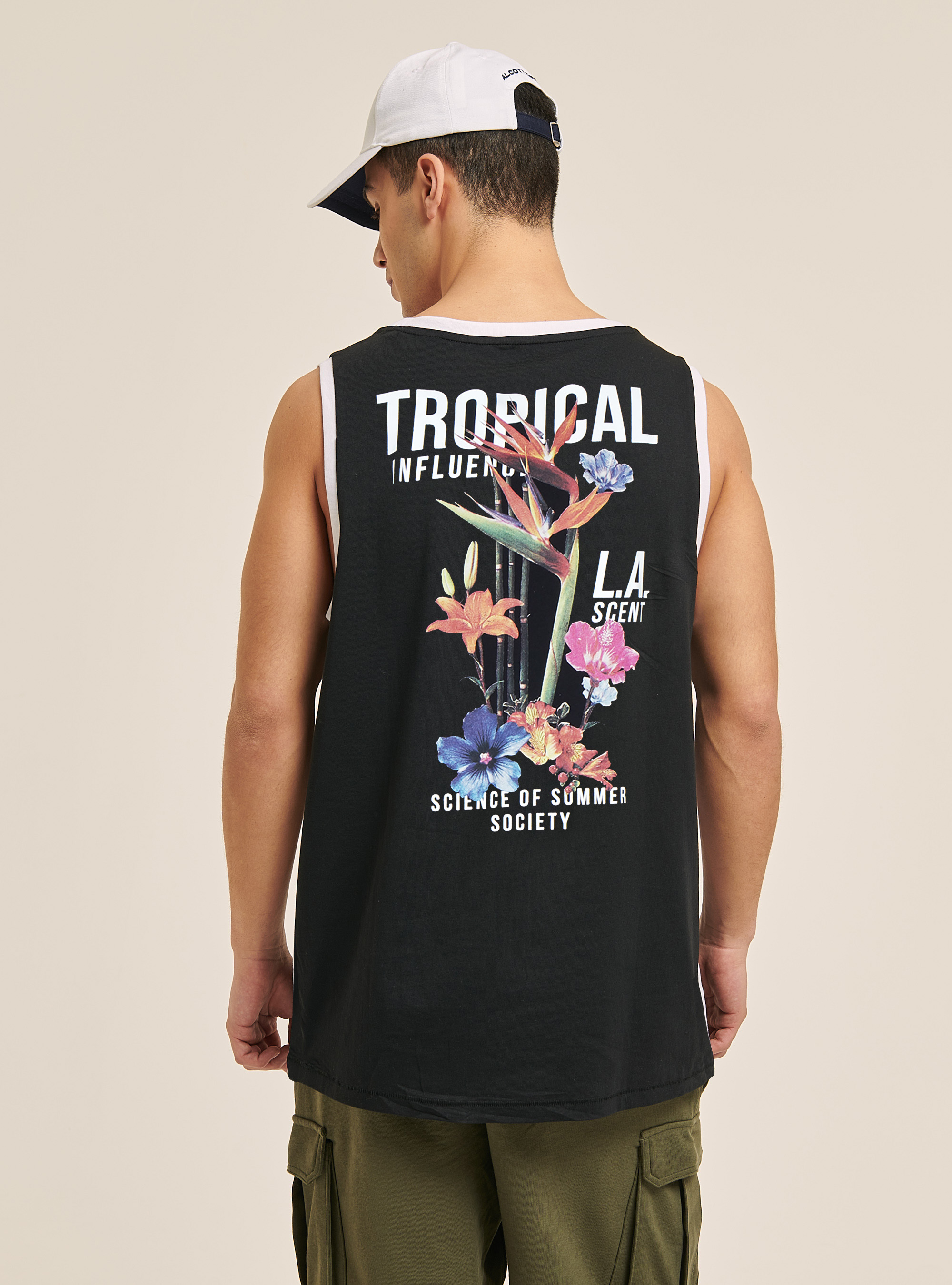 T-shirt with short sleeves and print, BLACK