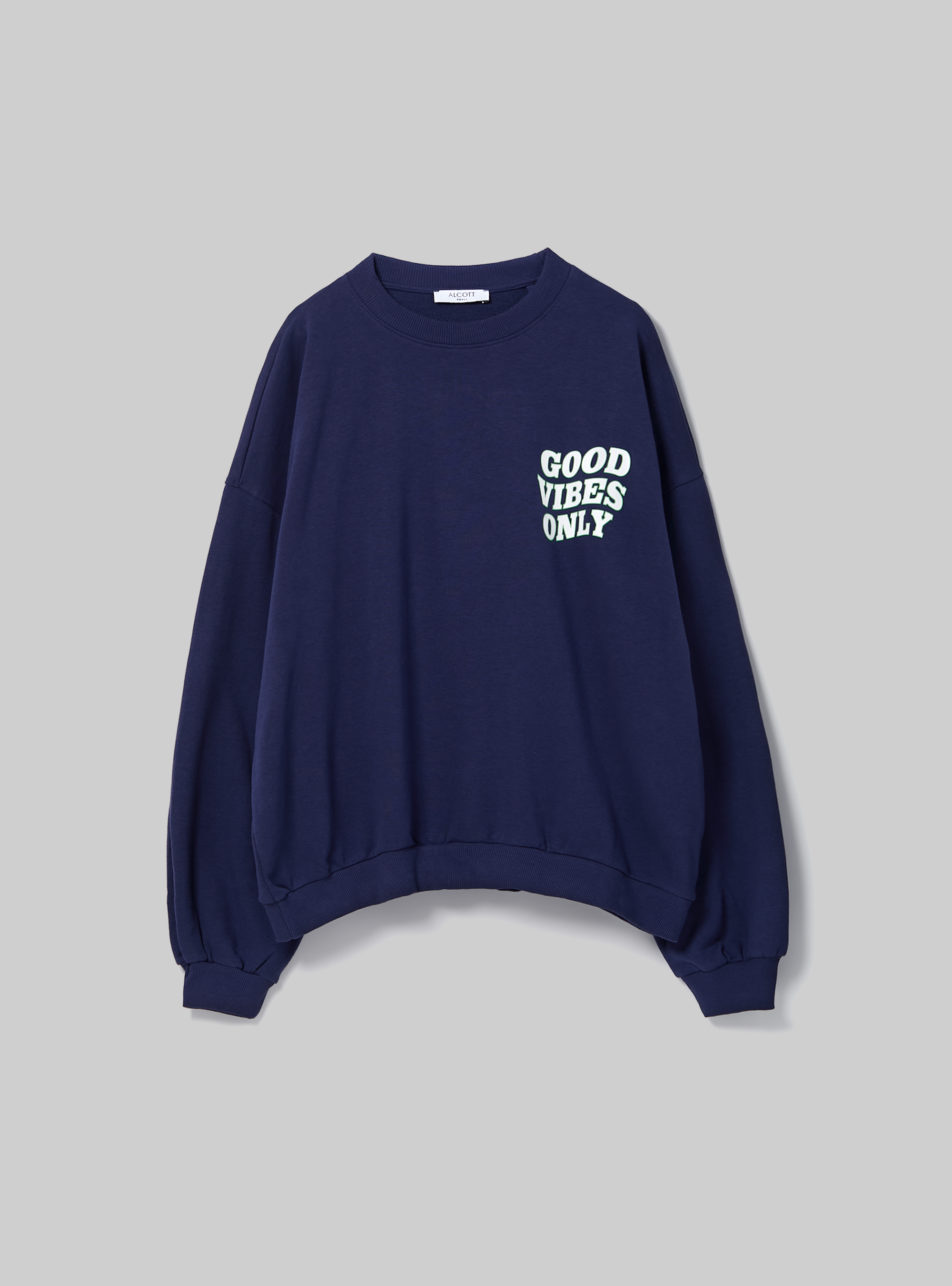Oversize sweatshirt with print, NA2 NAVY MEDIUM
