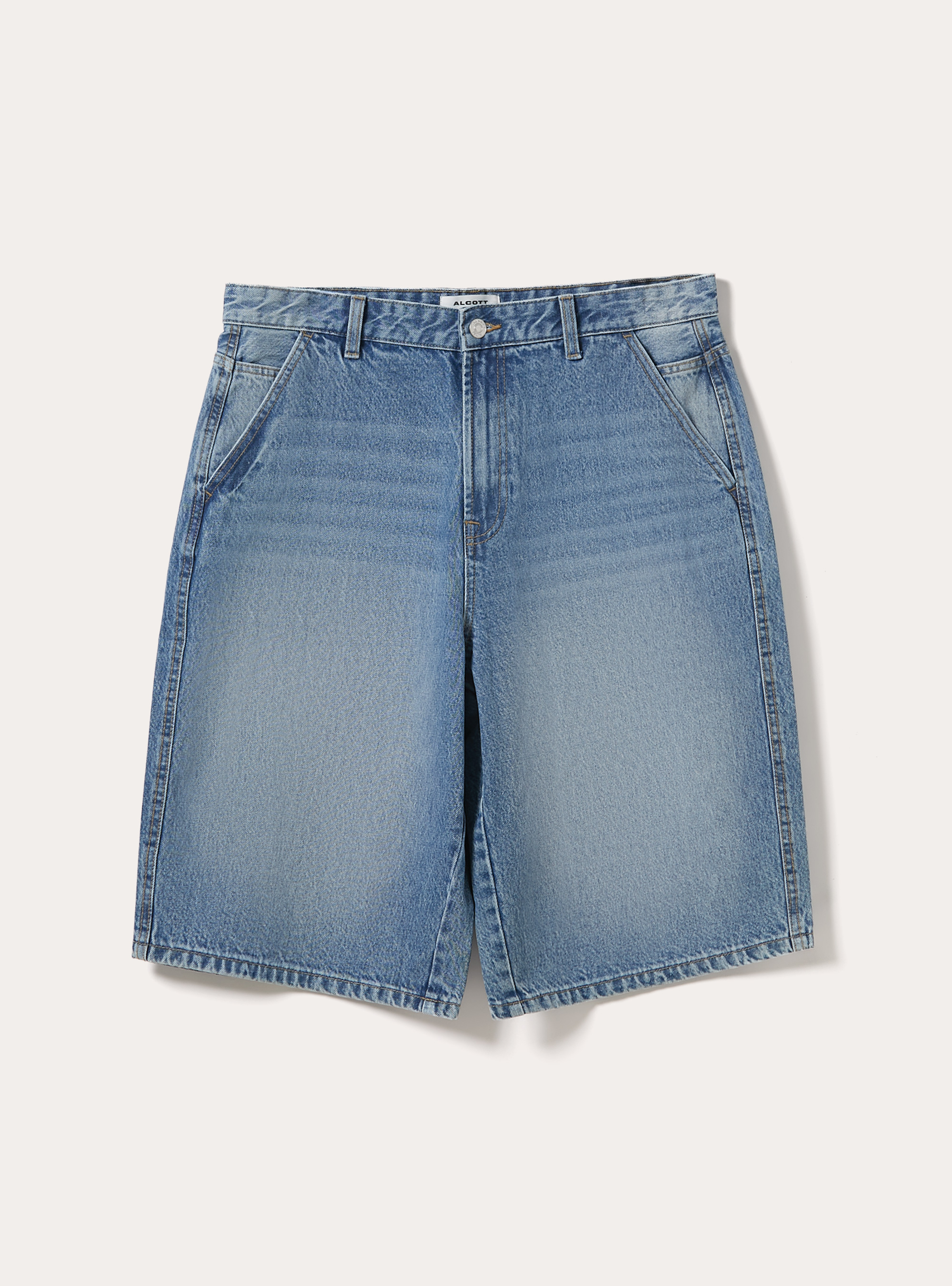 Jorts in denim loose fit, D007 LIGHT AZURE