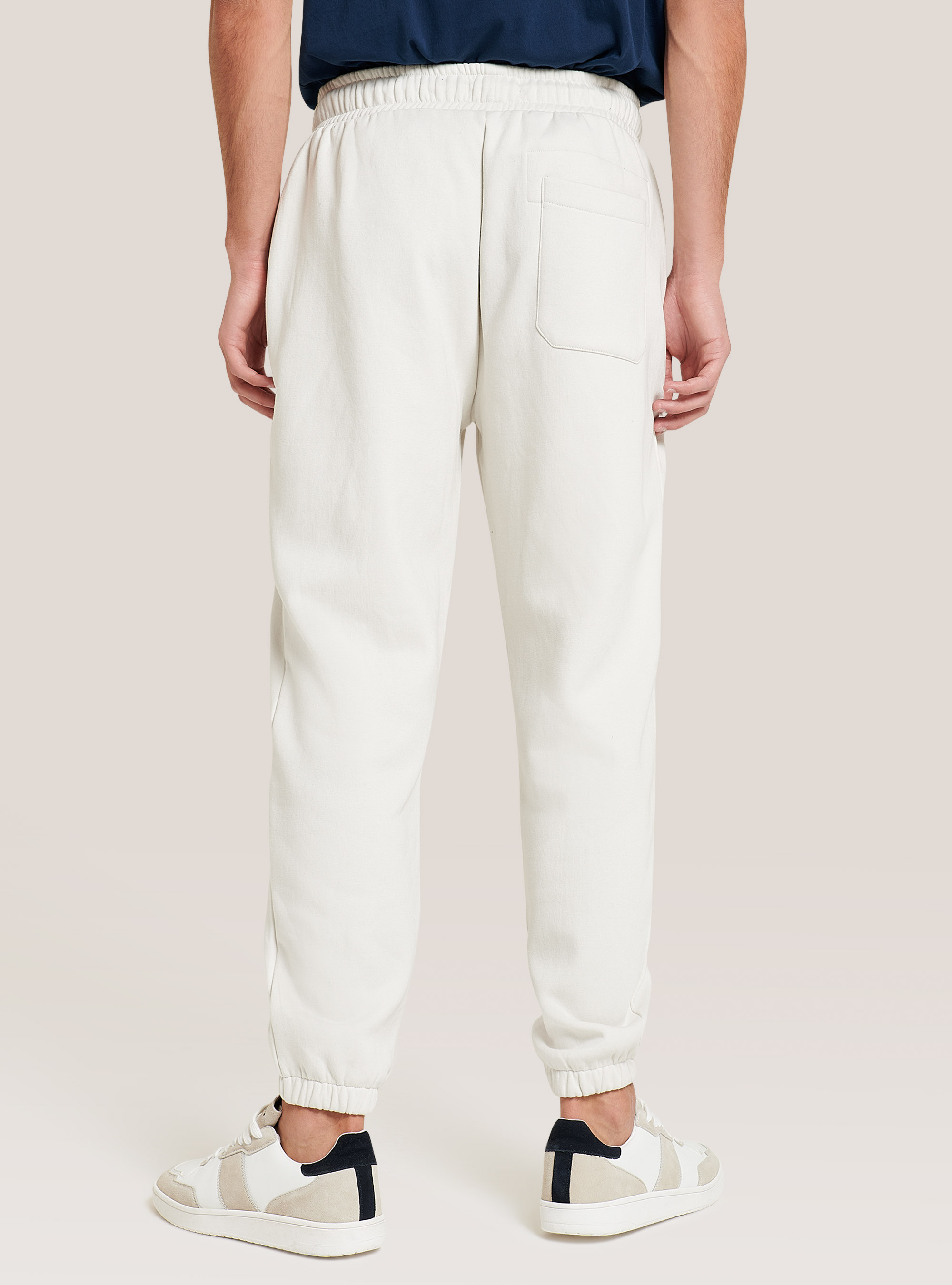 Pantaloni jogger in cotone, C141 CREAM