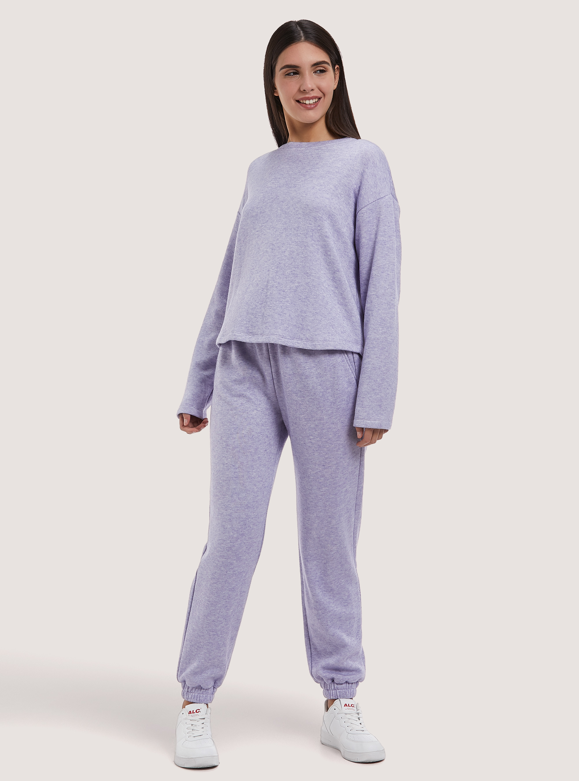 Solid colour soft touch sweatshirt, C4540 VIOLET