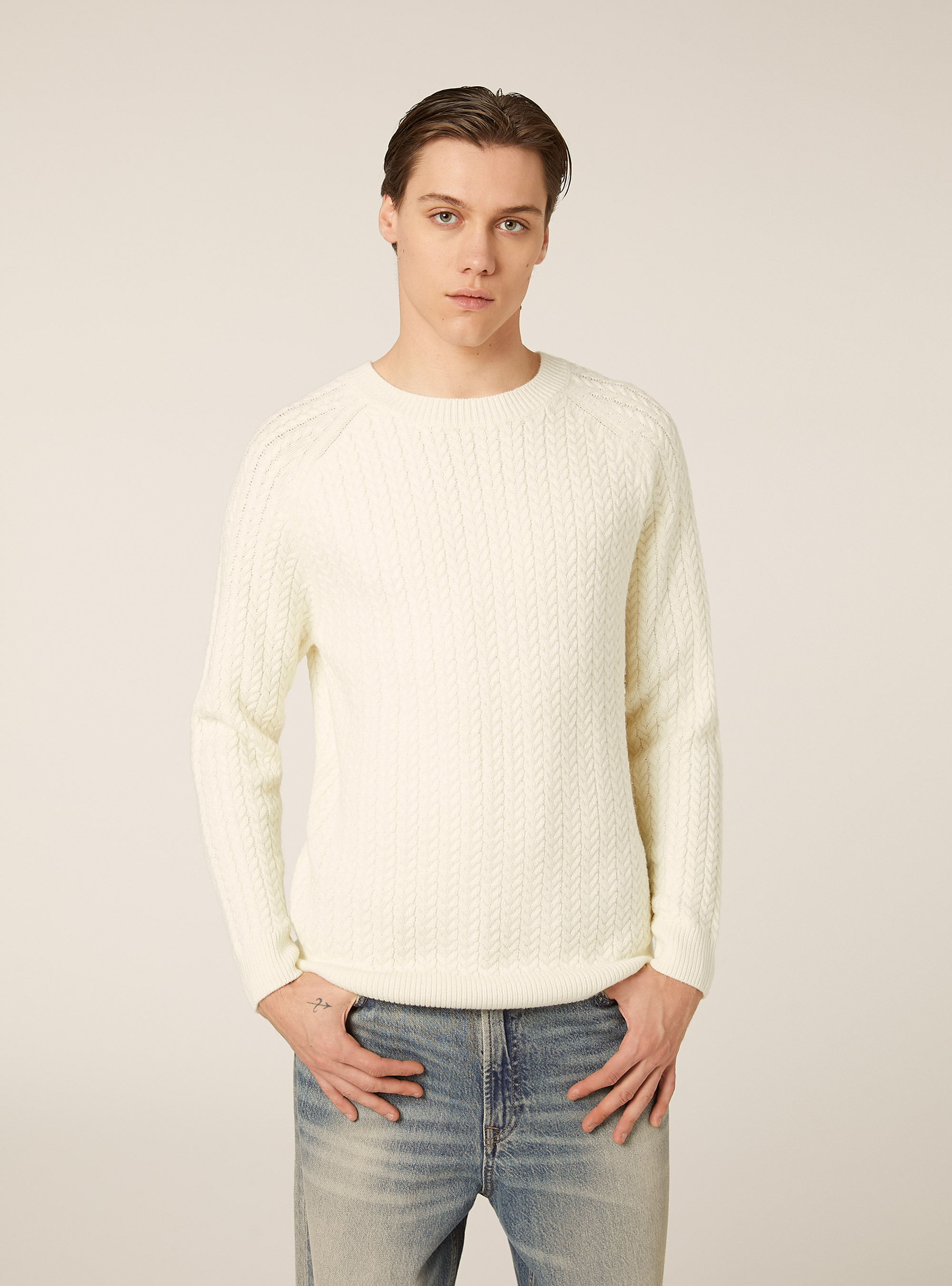 Maglione girocollo, WH1 OFF WHITE