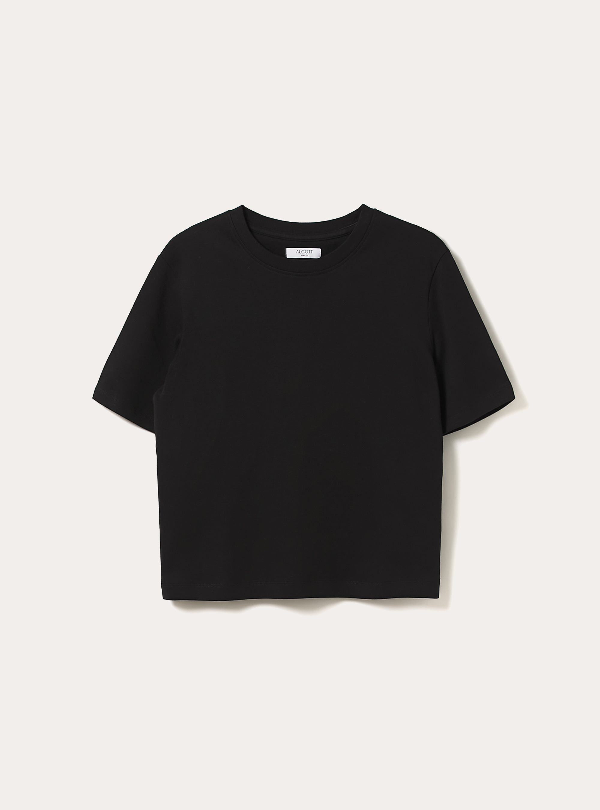 T-shirt regular in interlock, BK1 BLACK