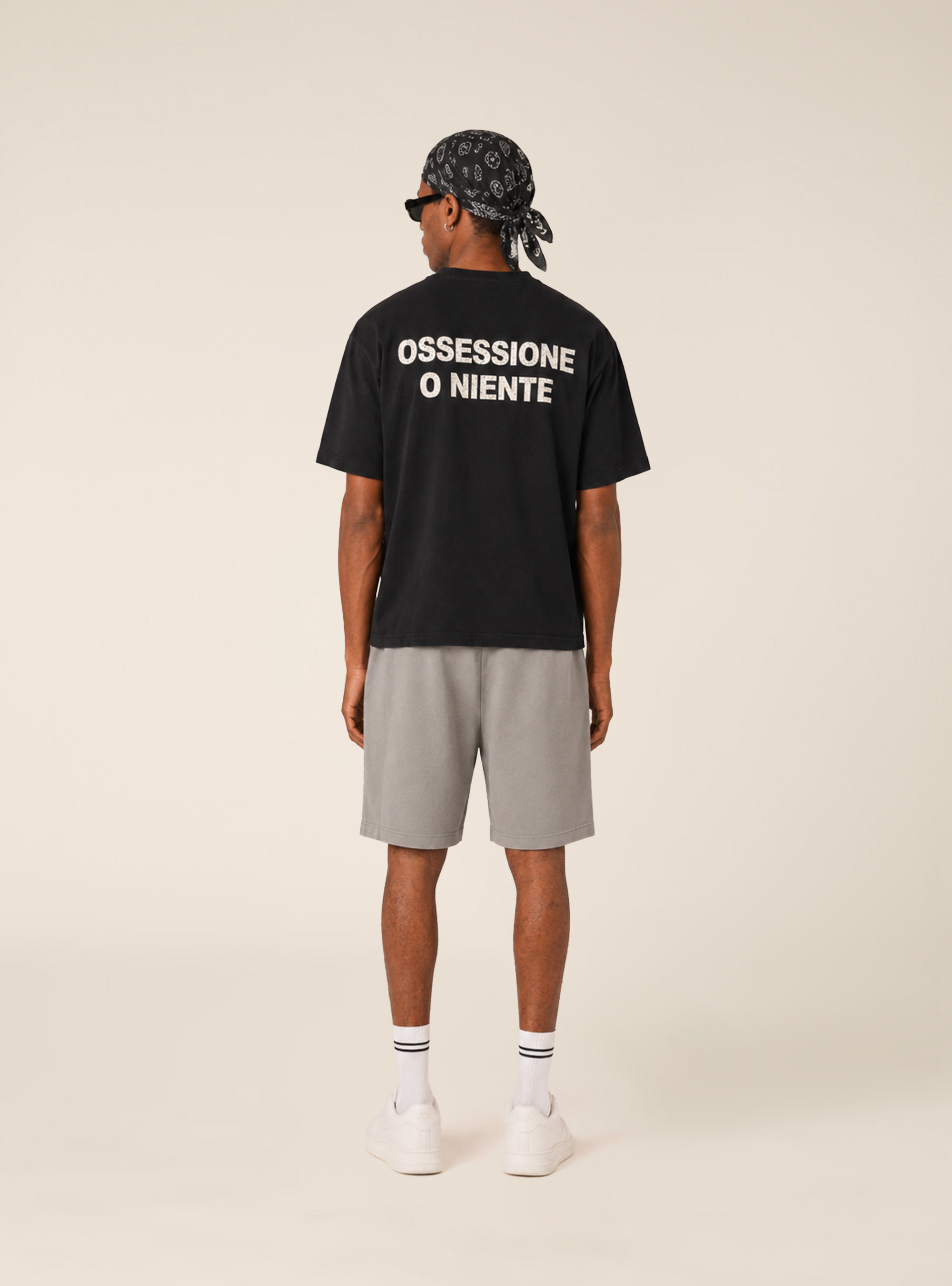 Lettering Print T-Shirt, BK1 BLACK