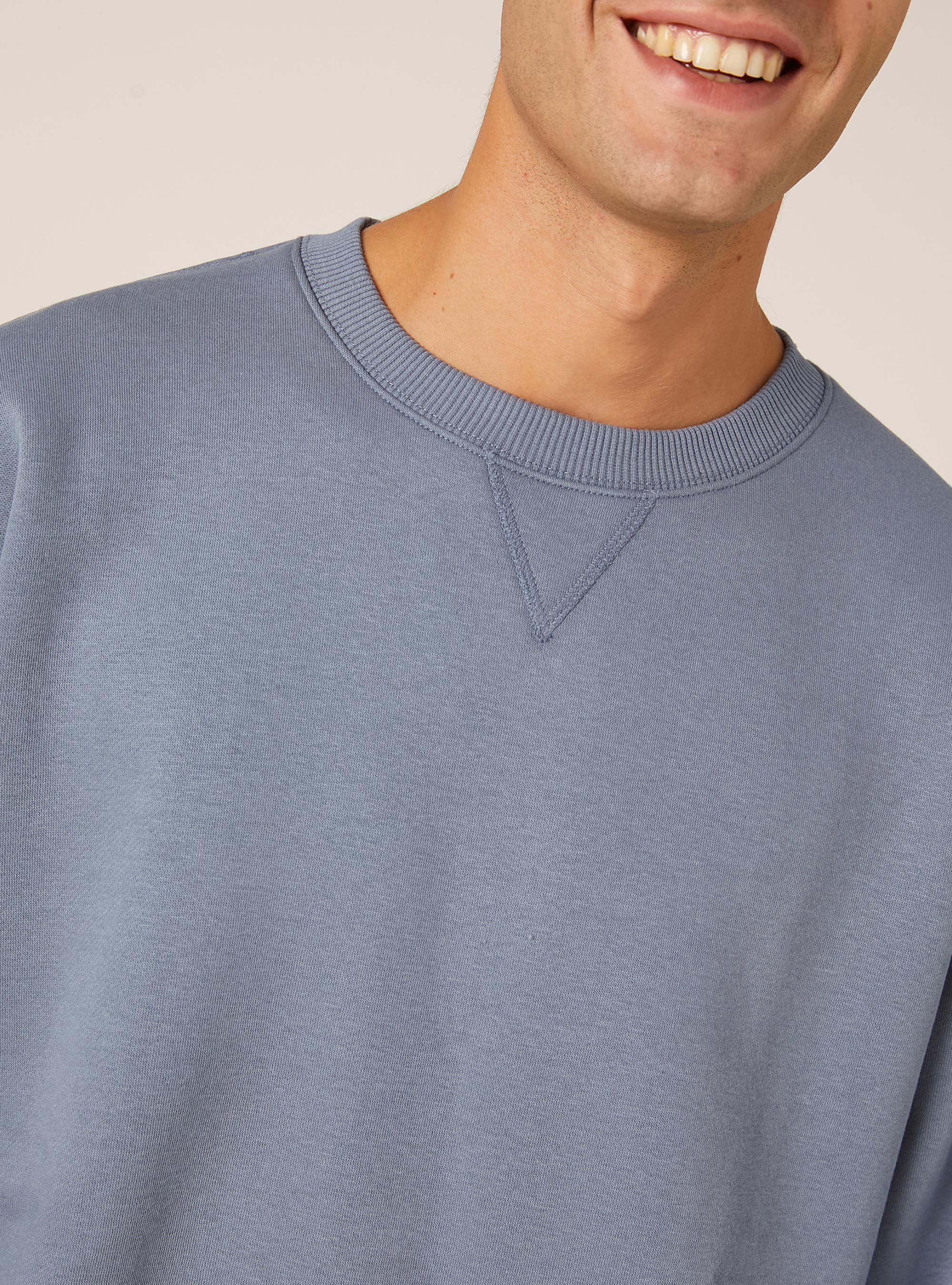 Solid color crew neck sweatshirt, IN2 INDIGO MEDIUM