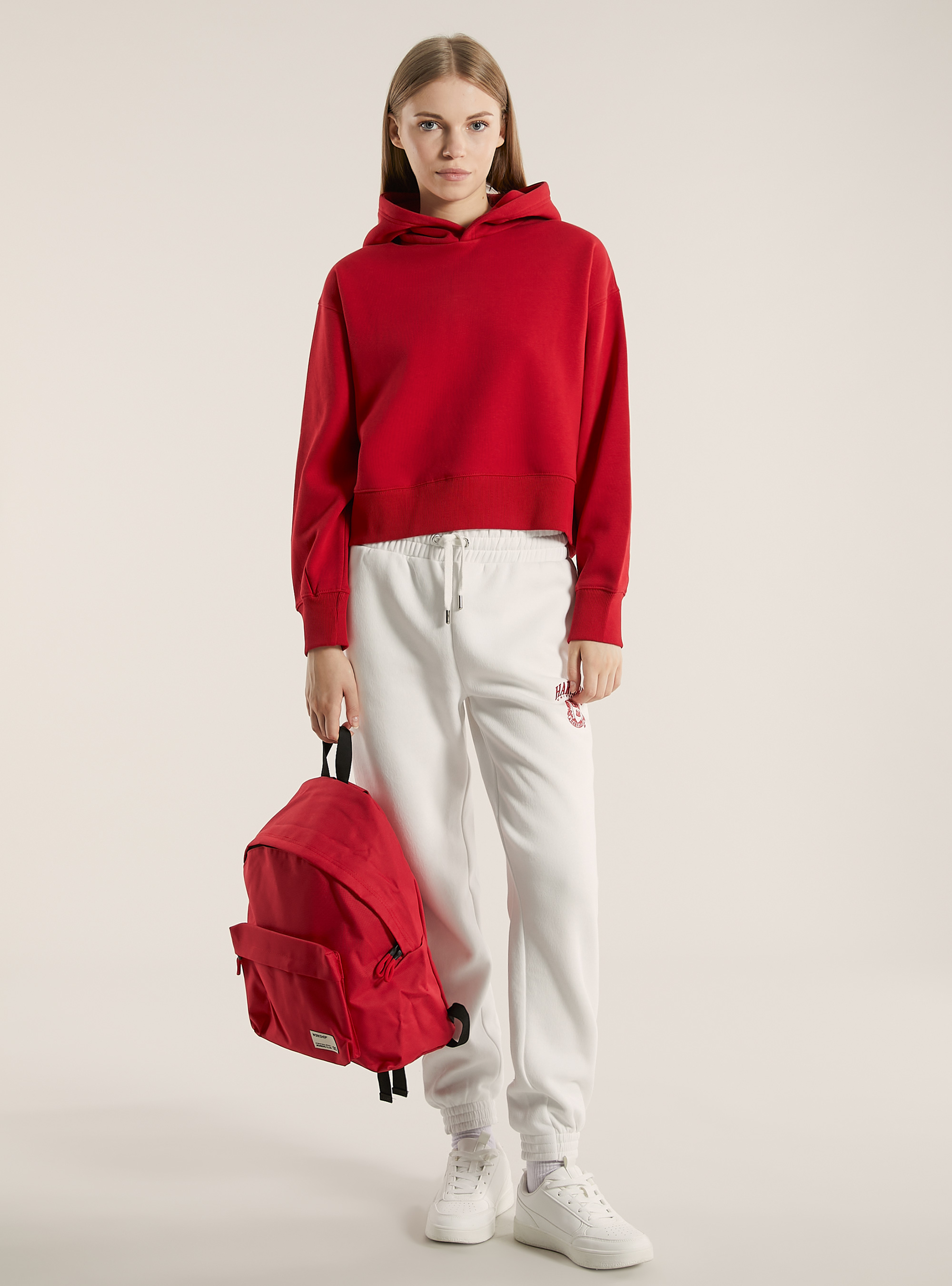 Sudadera con capucha y corte cuadrado, RD2 RED MEDIUM