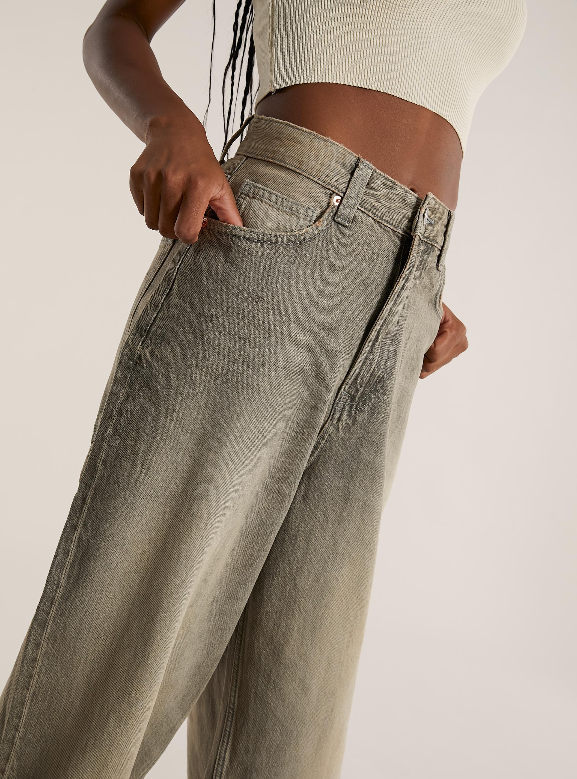 Jeans super baggy fit, D00G GREY