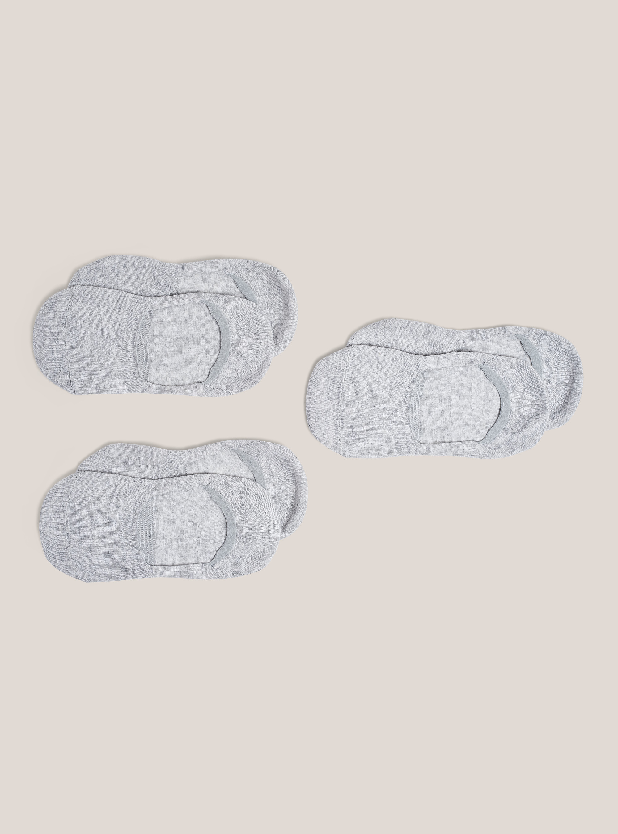 Calzini fantasmini set 3 paia, C150 GREY M