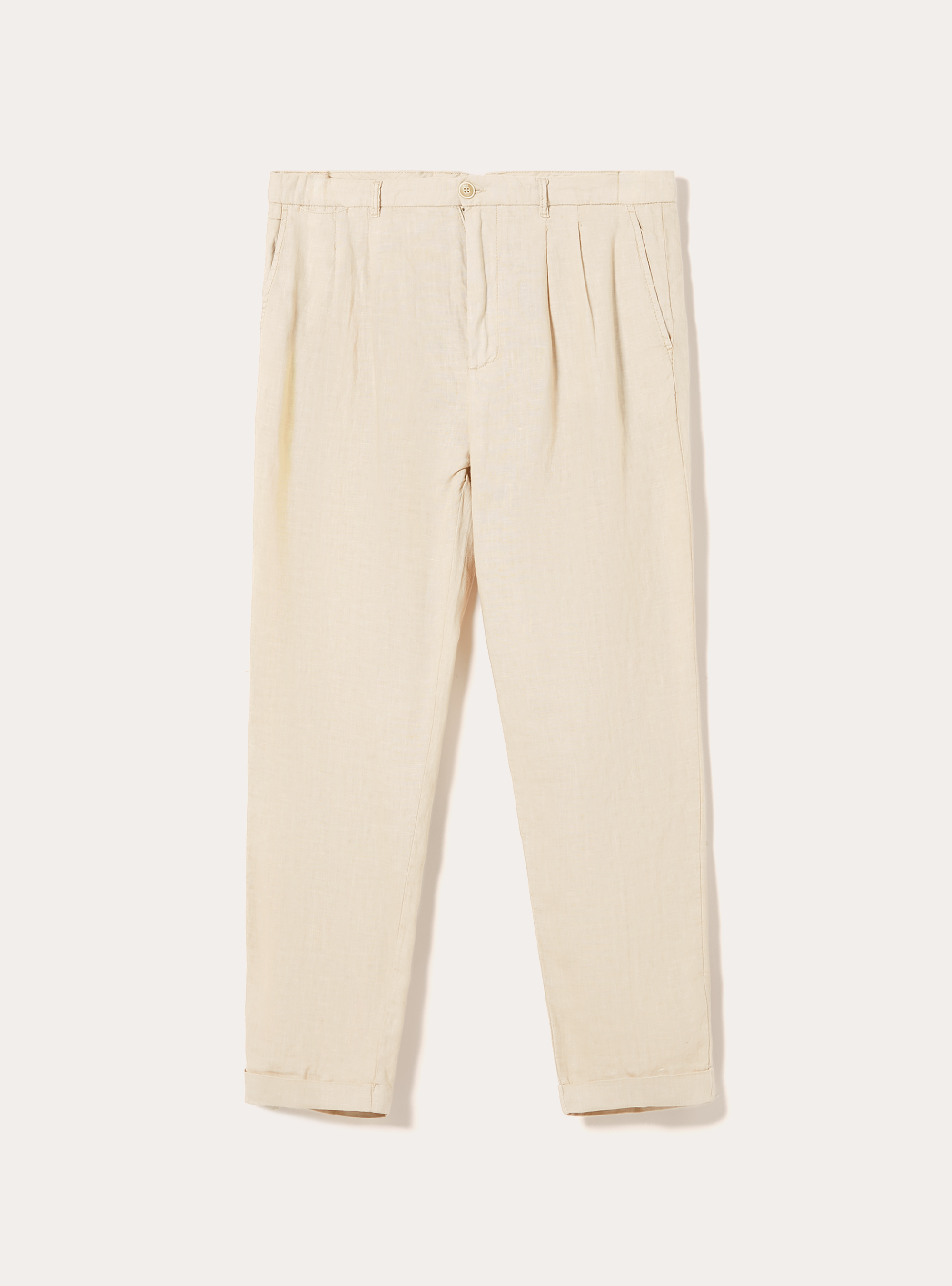 Pure linen chinos, BG3 BEIGE LIGHT