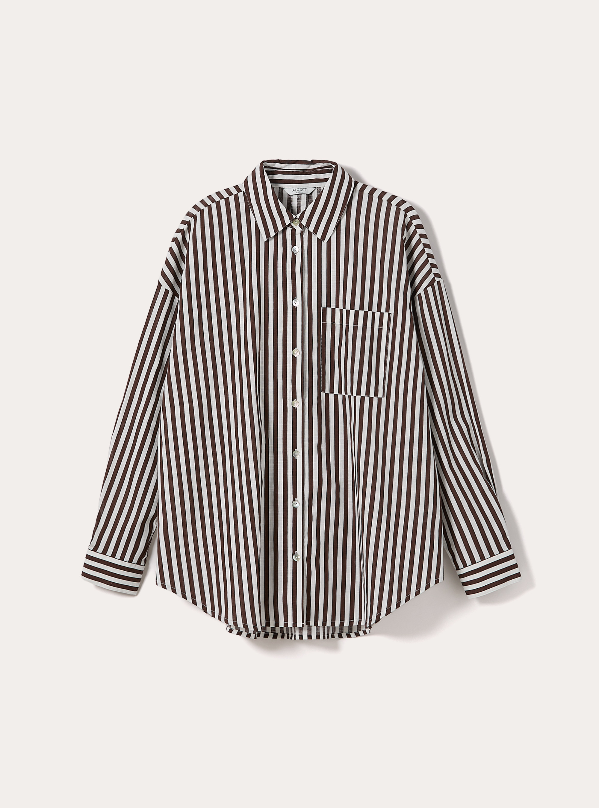 Camicia oversize con tasca, MULTICOLORE