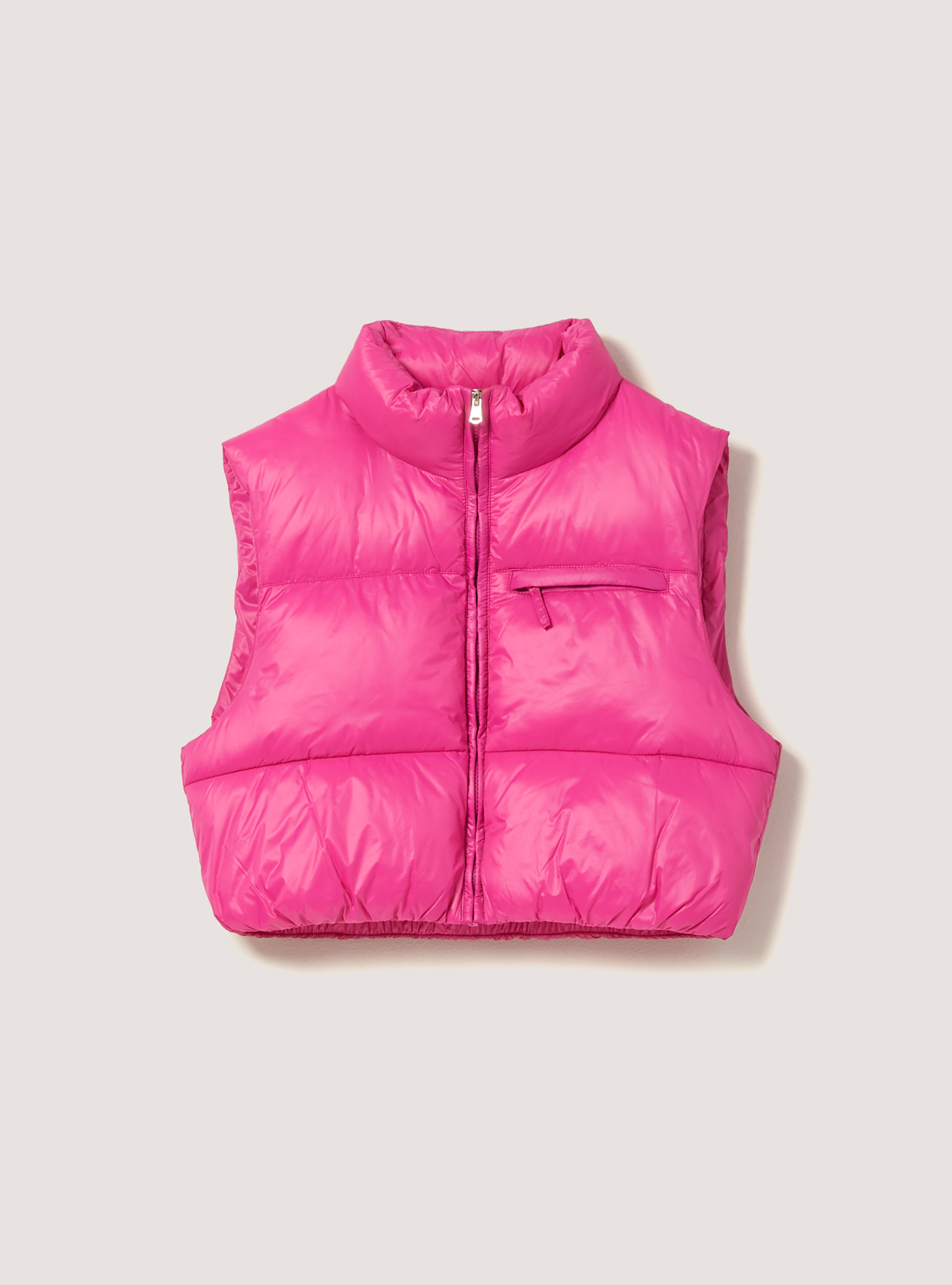 Cropped sleeveless with recycled padding, FX2 FUXIA MEDIUM