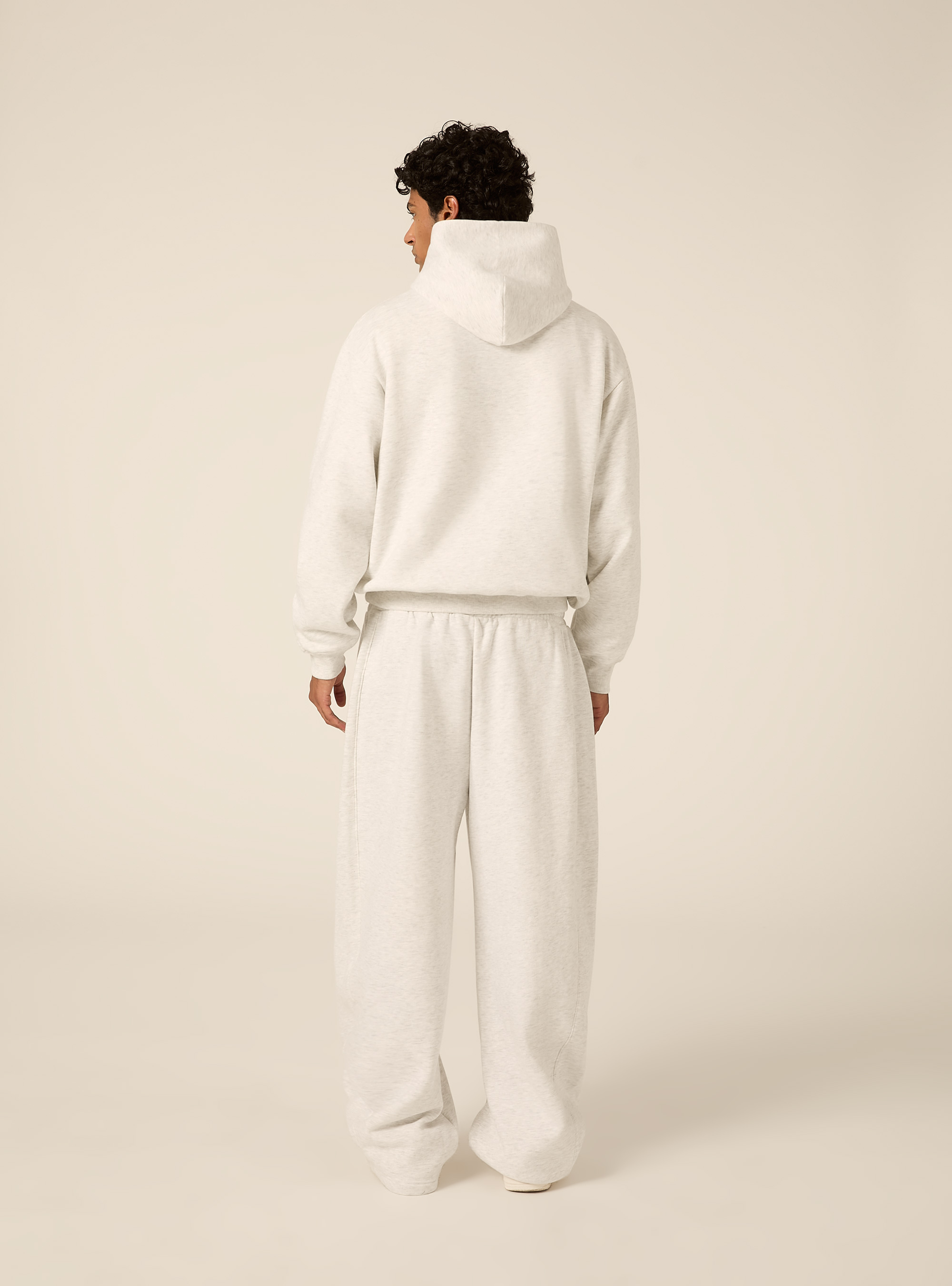 Felpa con cappuccio boxy fit, MGY3 GREY MEL LIGHT