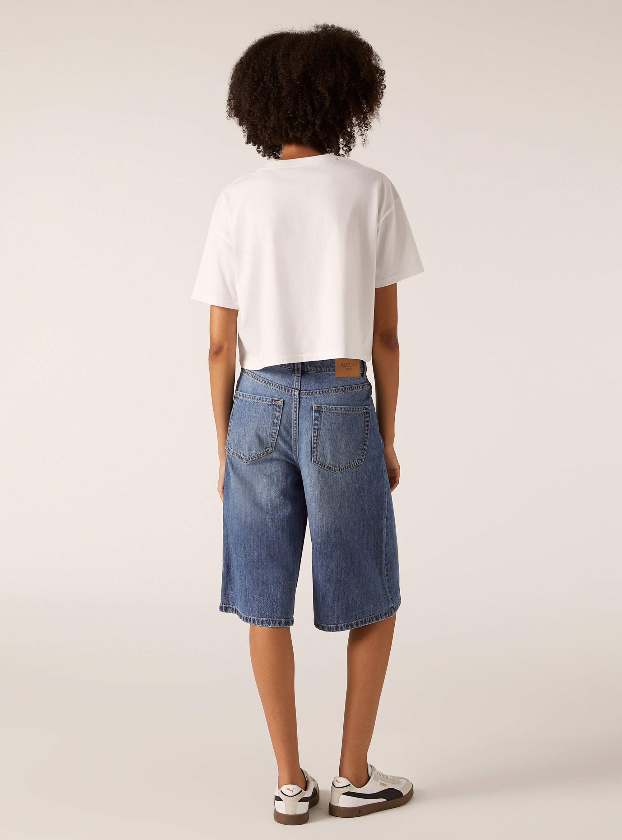 Denim jorts, D004 MEDIUM LIGHT BLUE