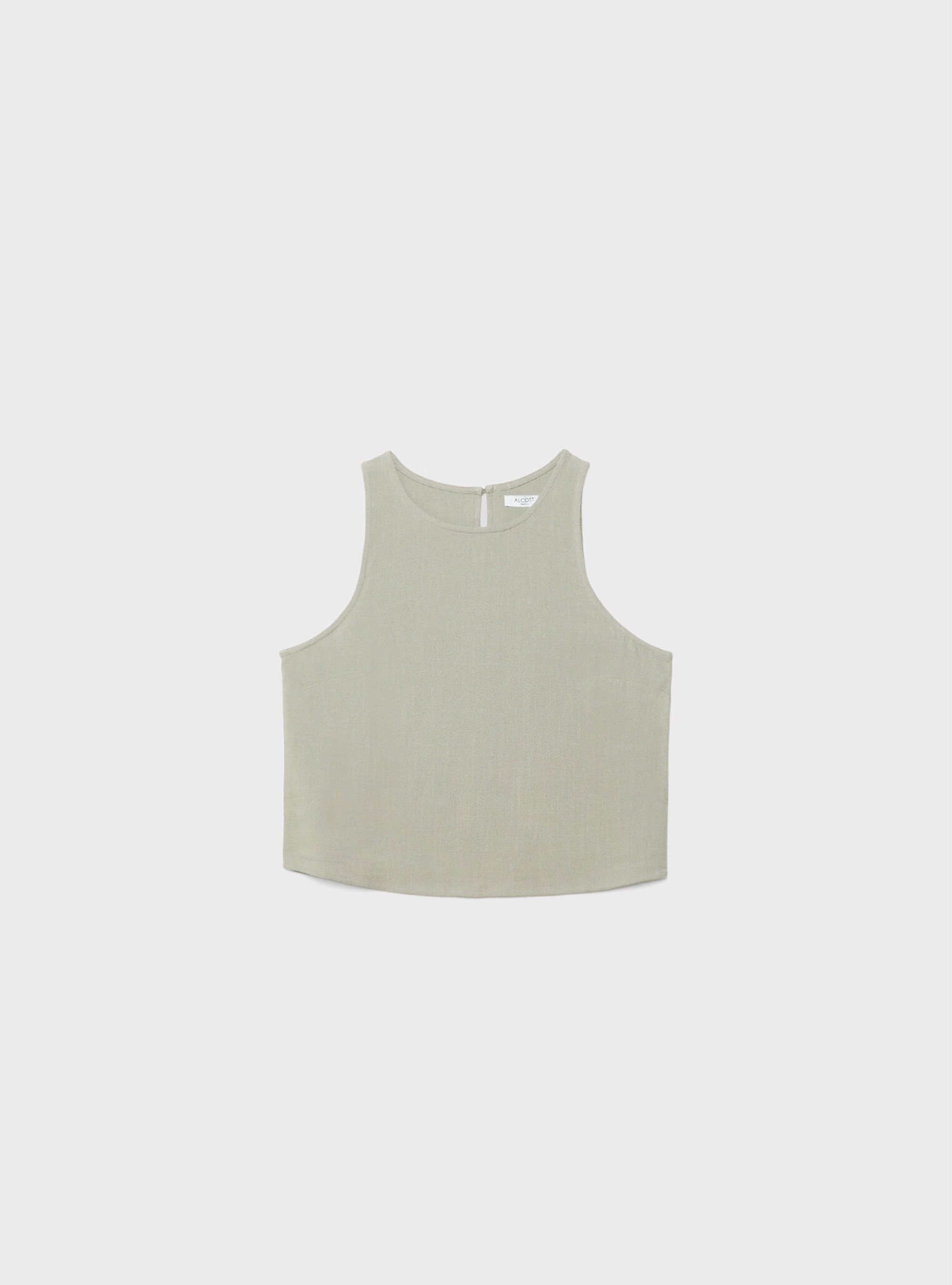 Linen blend cropped tank top, KY3 KAKY LIGHT