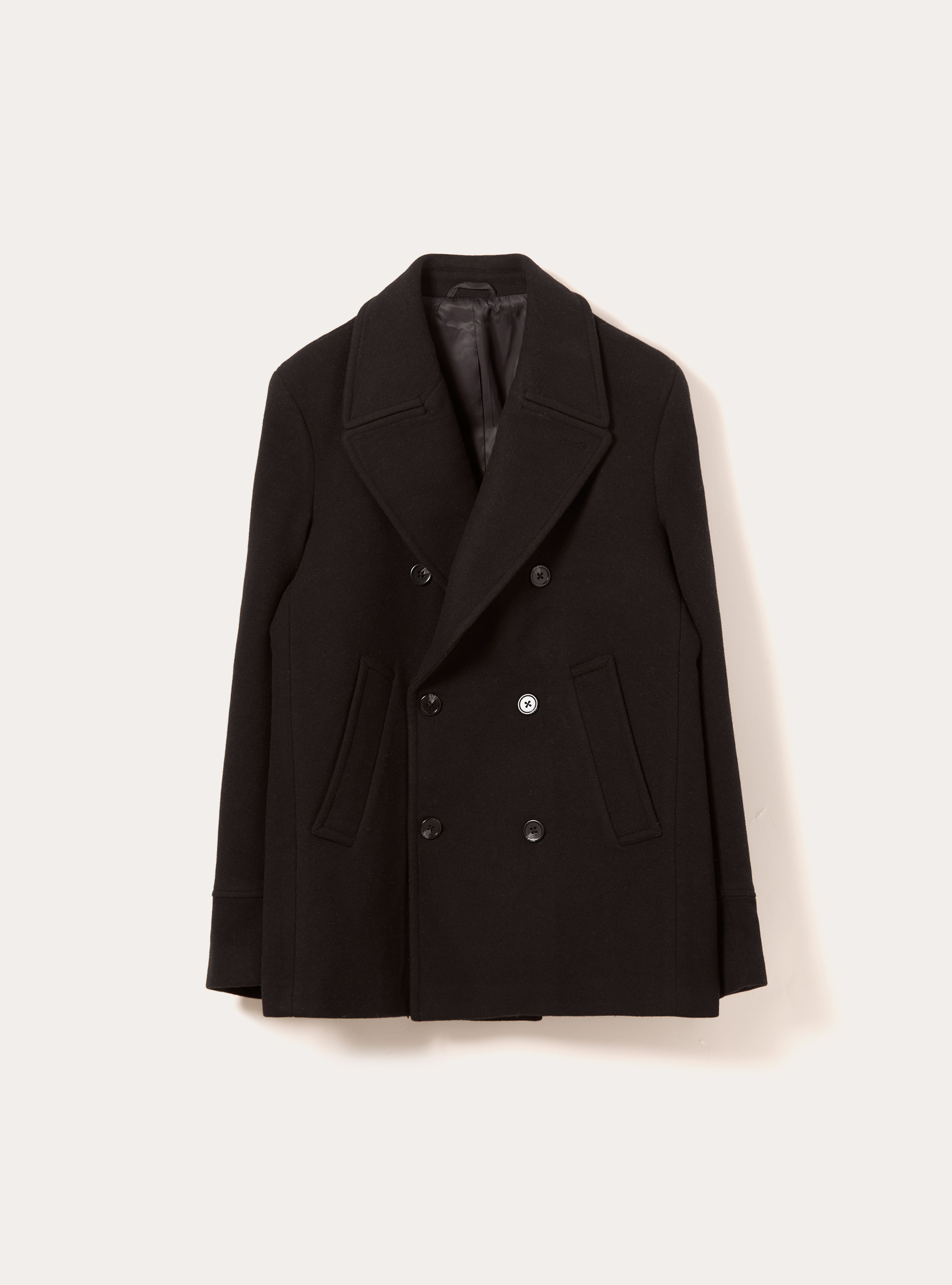 Abrigo cab&aacute;n cruzado, BK1 BLACK