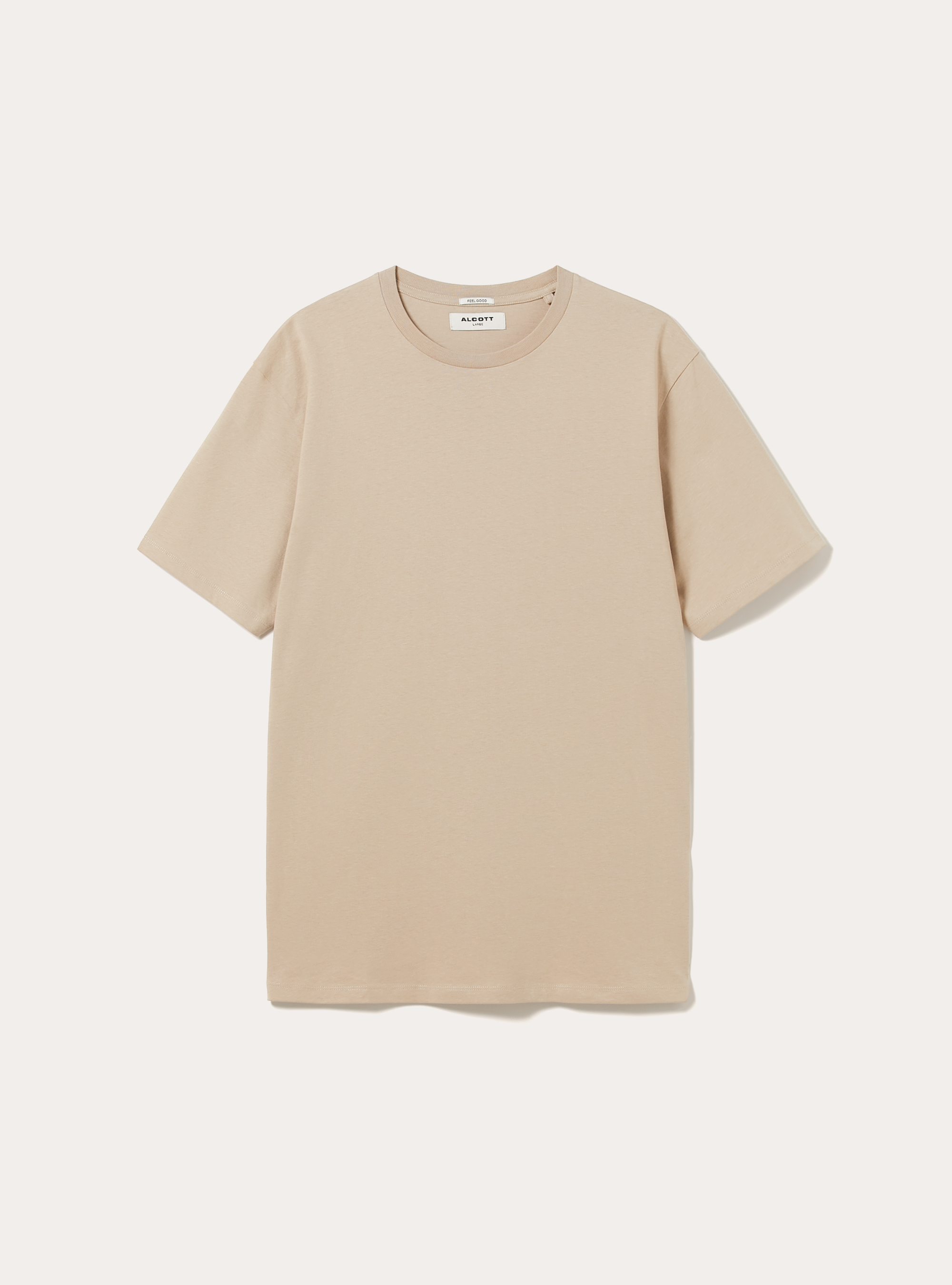 T-shirt basique en coton, BG2 BEIGE MEDIUM