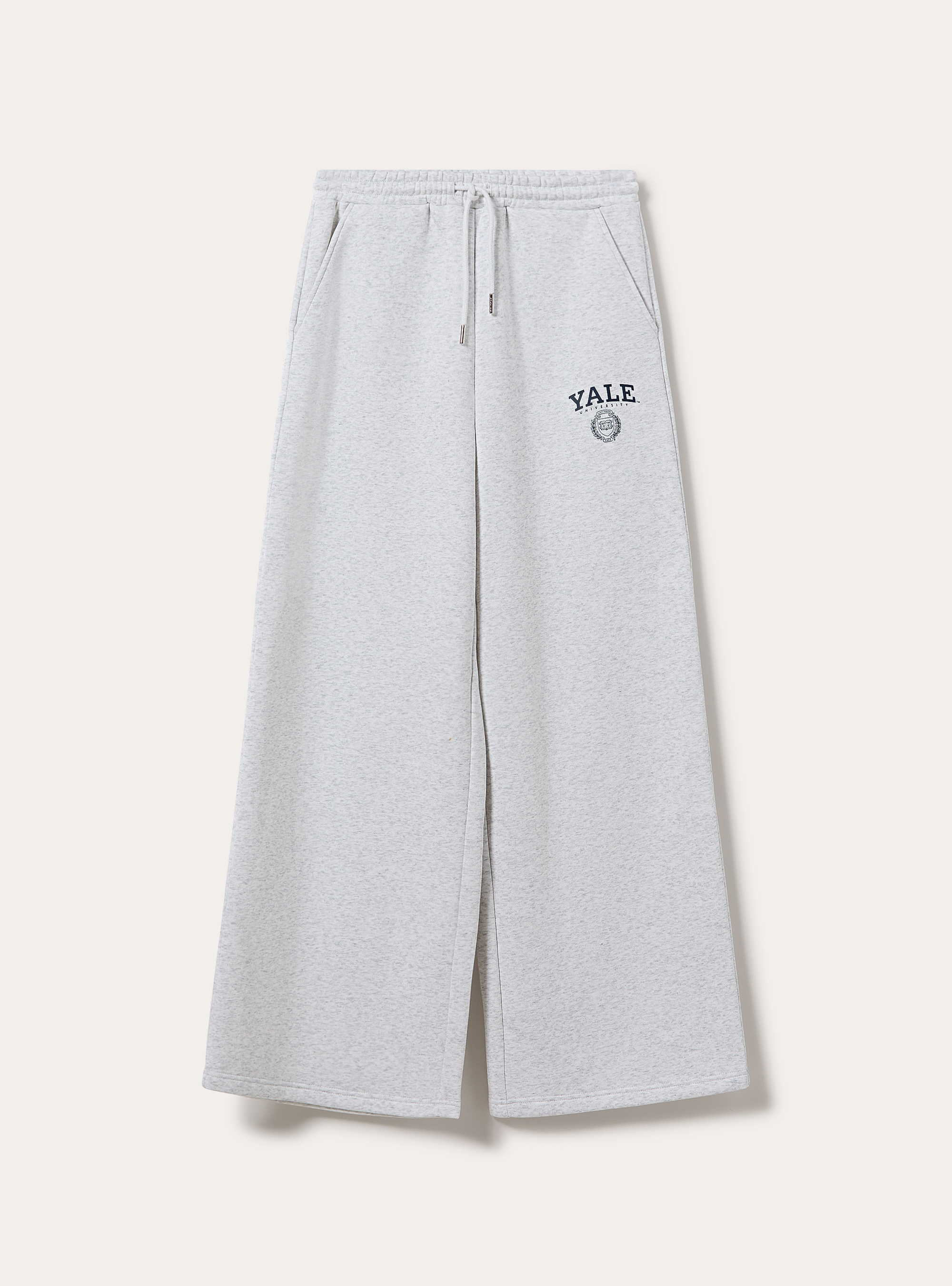 Pantaloni wide leg licenza yale, MGY3 GREY MEL LIGHT