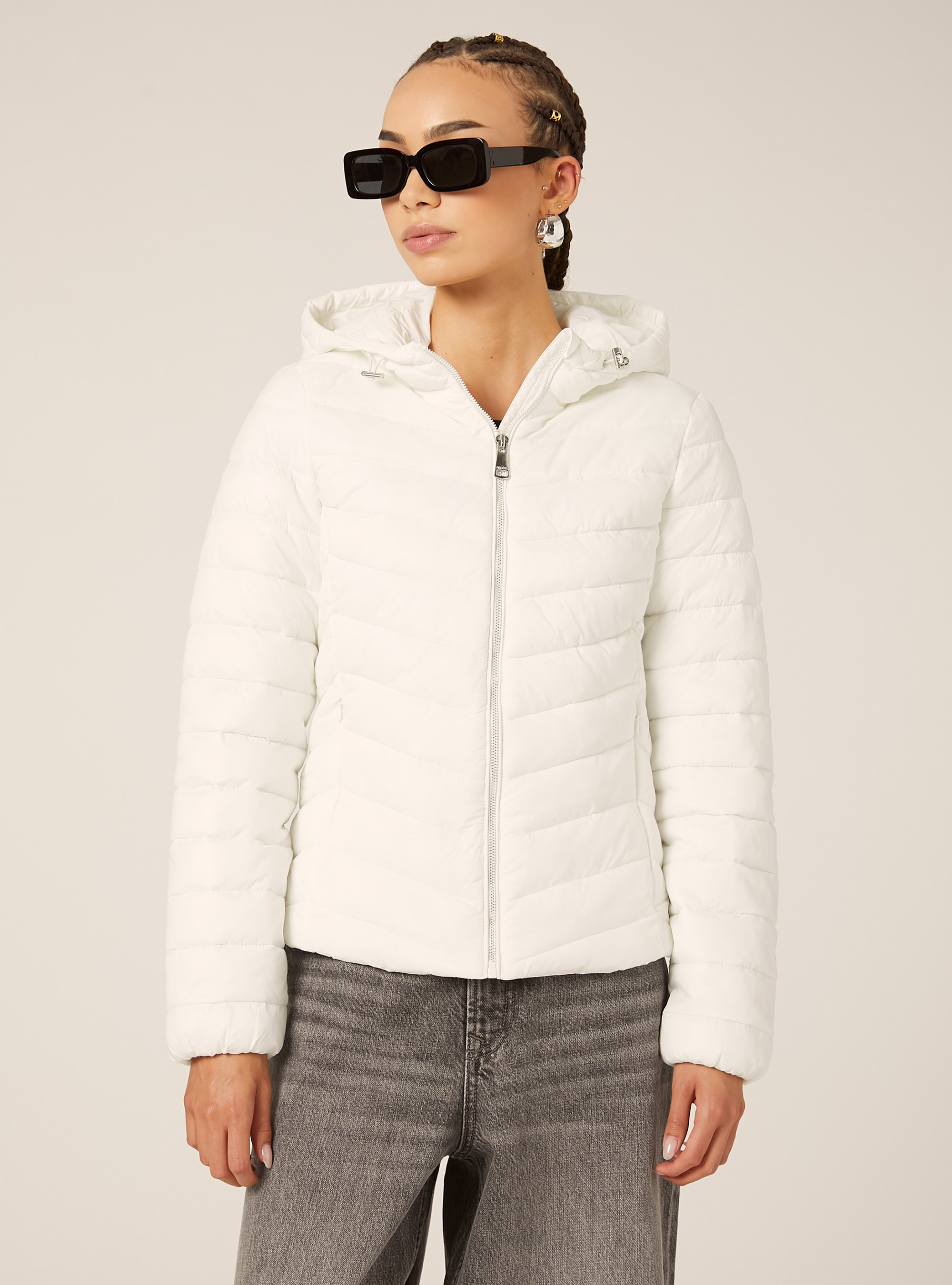 Jacket with recycled padding, WH1 OFF WHITE