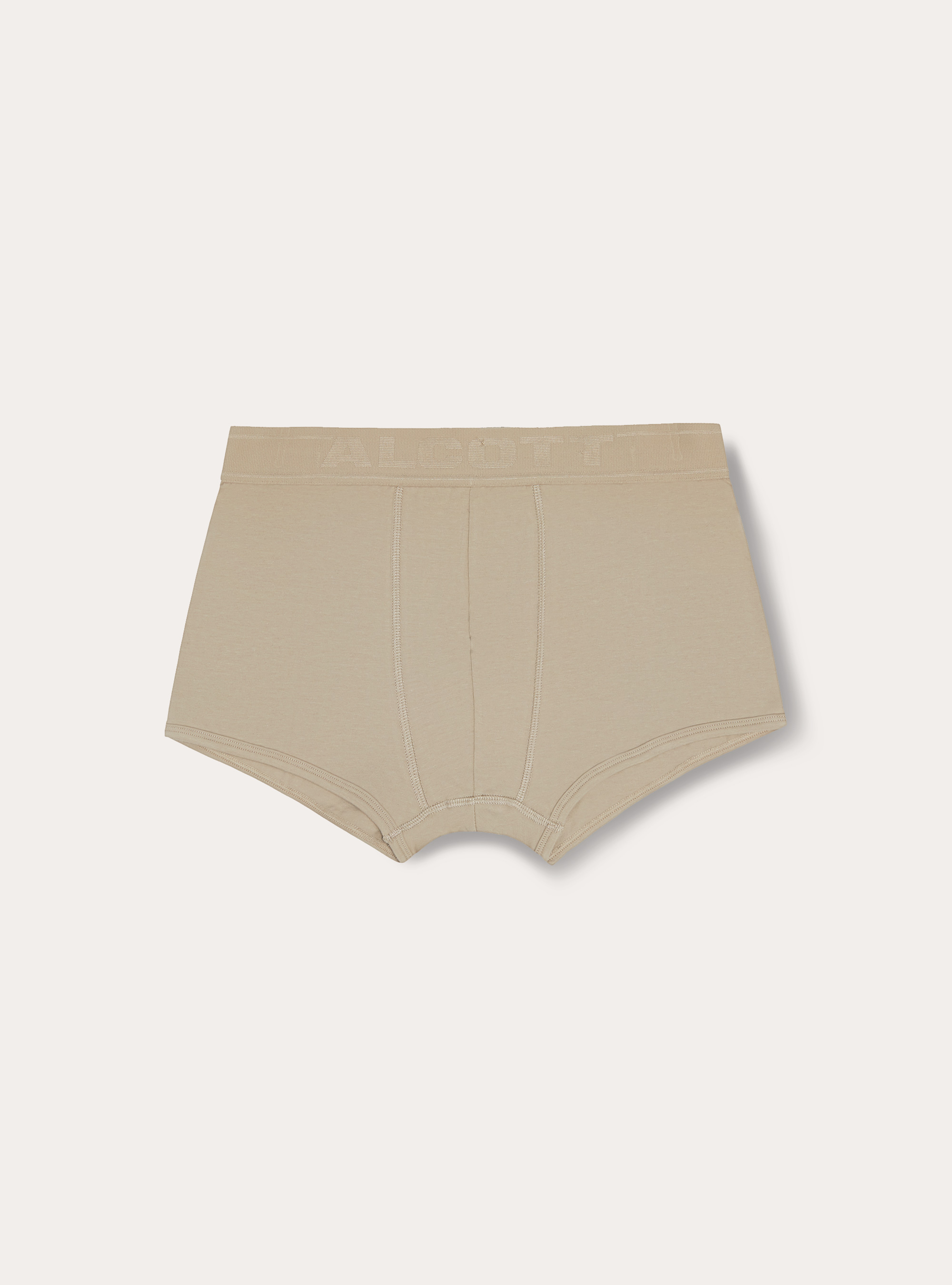 Stretch cotton boxer shorts with logo, BG2 BEIGE MEDIUM