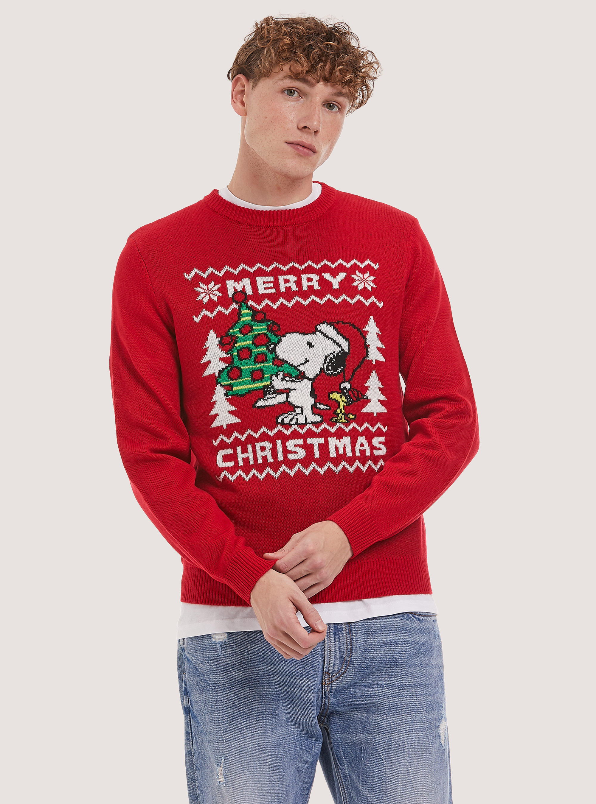 Pullover Peanuts x Christmas Family Collection, RD2 RED MEDIUM