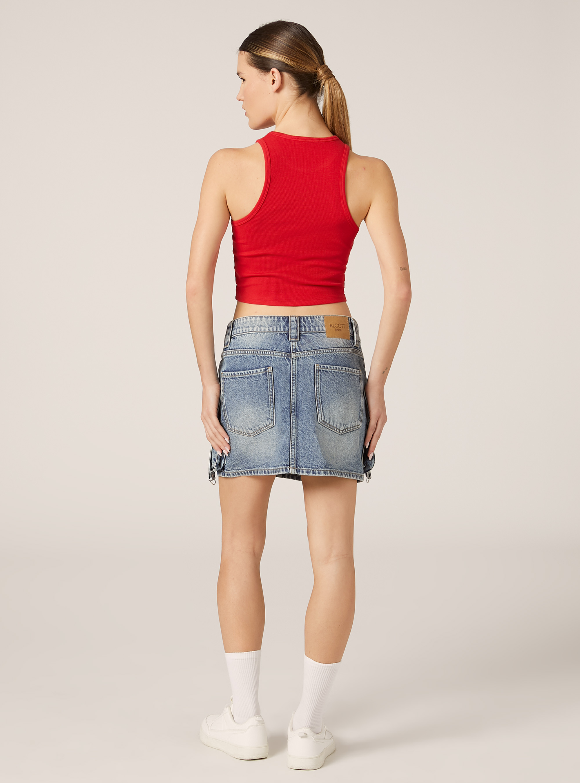 D&eacute;bardeur court en cotes, RD2 RED MEDIUM