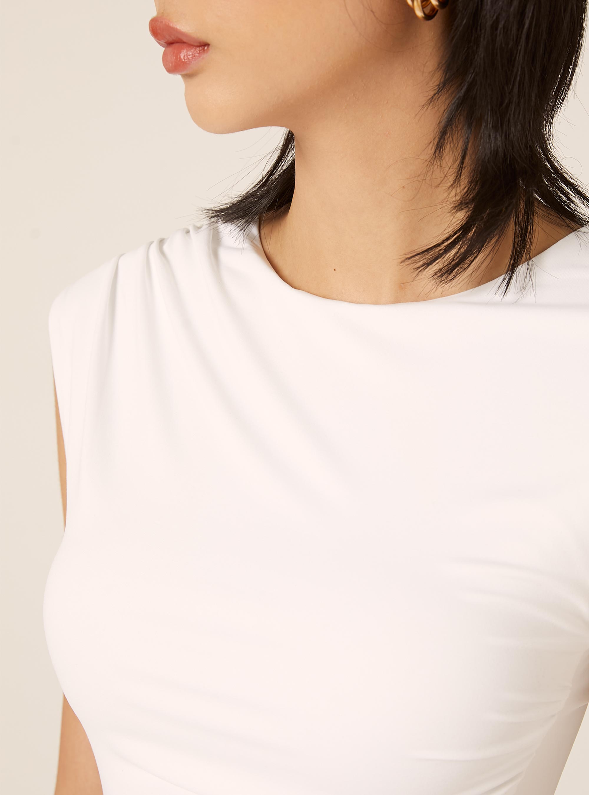 Body effetto arricciato, WH3 WHITE