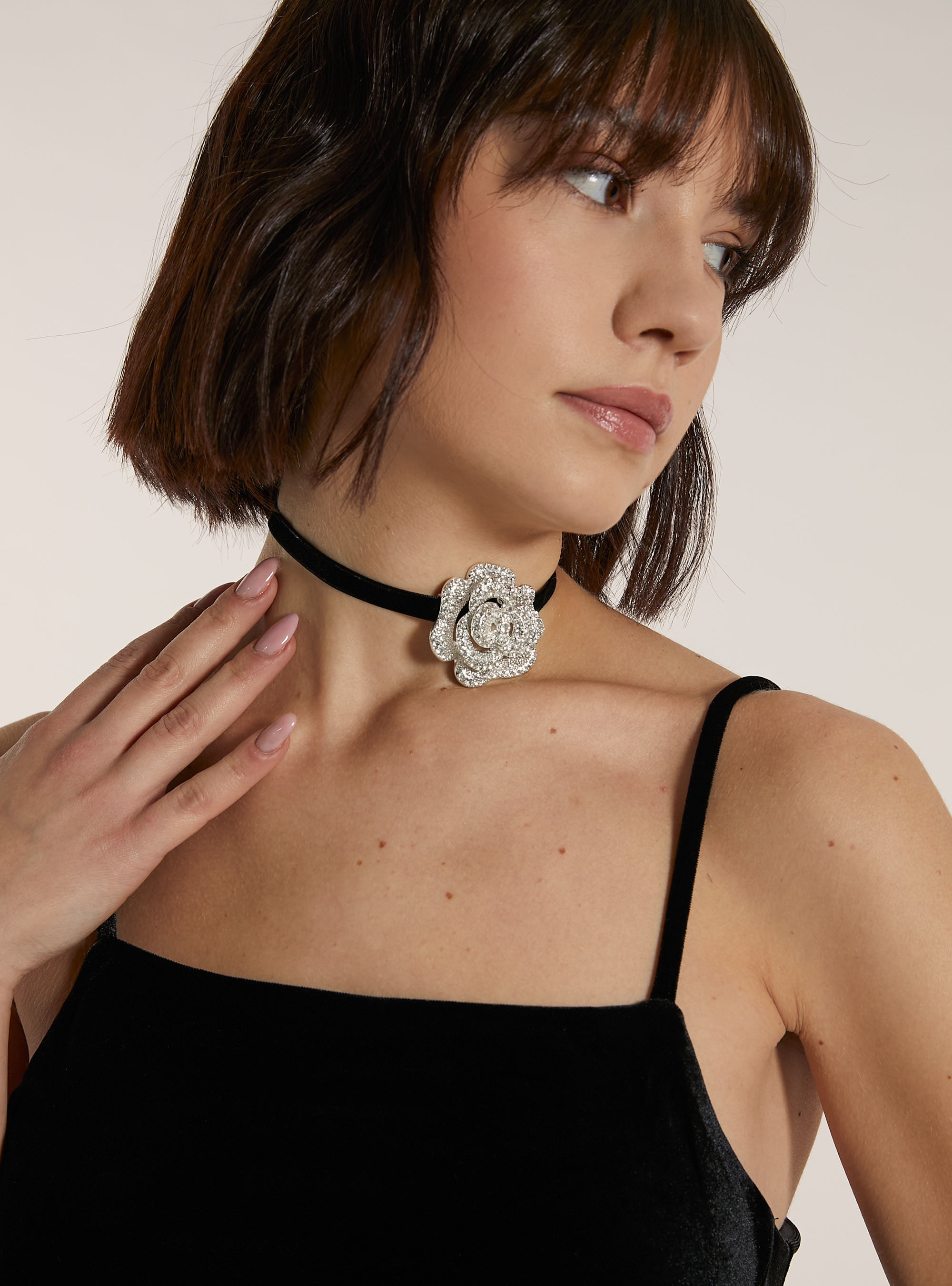 Abito in velluto, BK1 BLACK