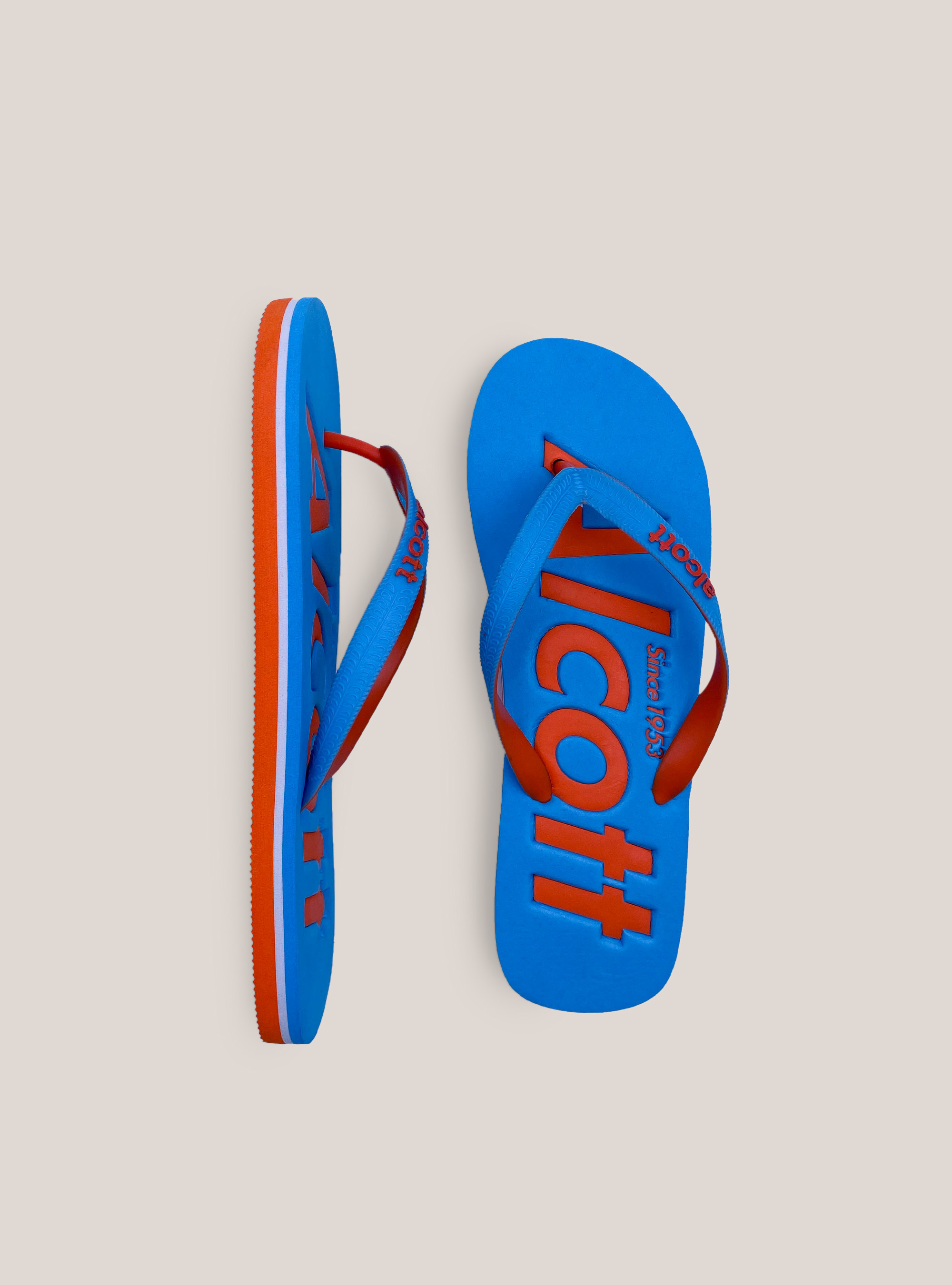 Infradito con logo, C257 TURQUOISE