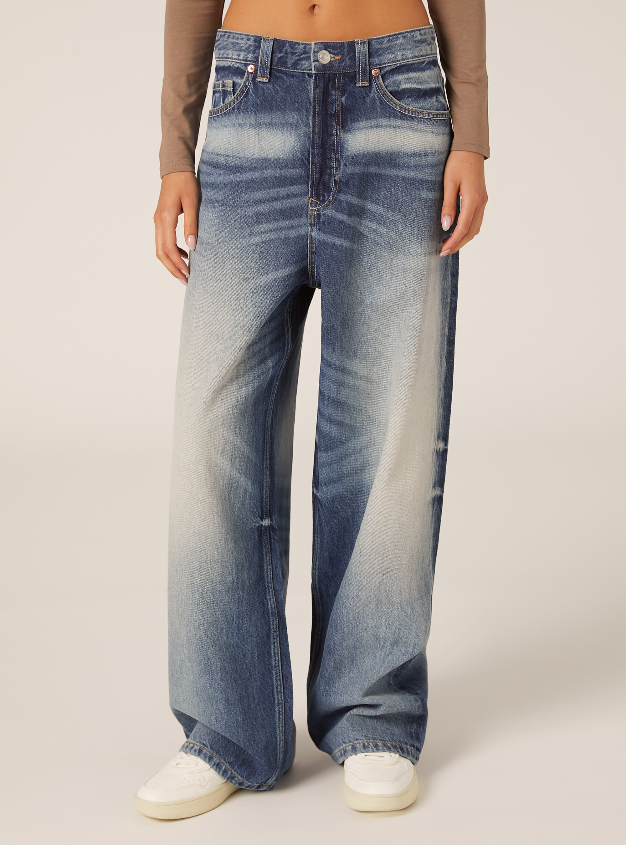 Super baggy fit jeans, D004 MEDIUM LIGHT BLUE