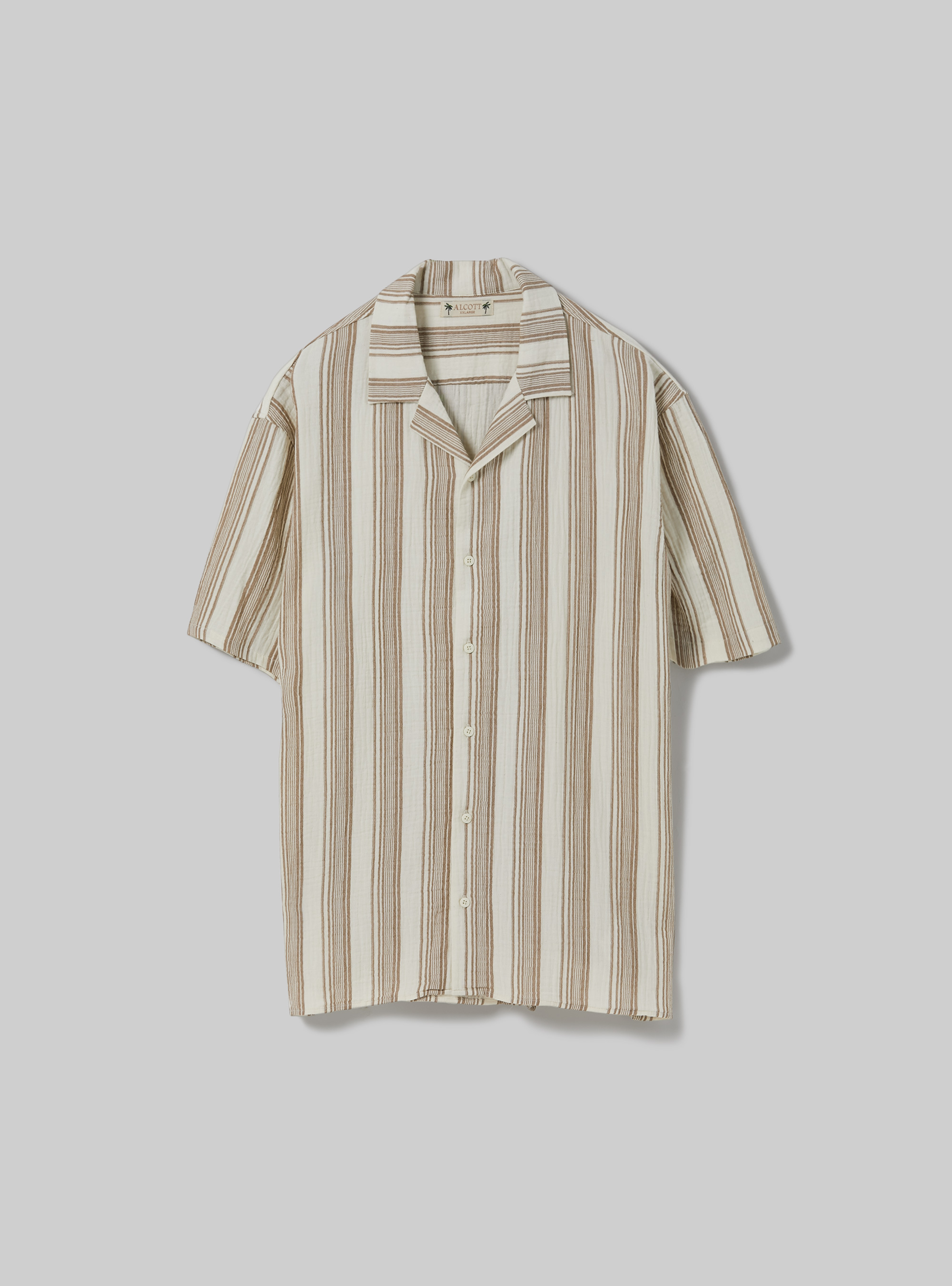 Striped shirt with texture, MULTICOLOR