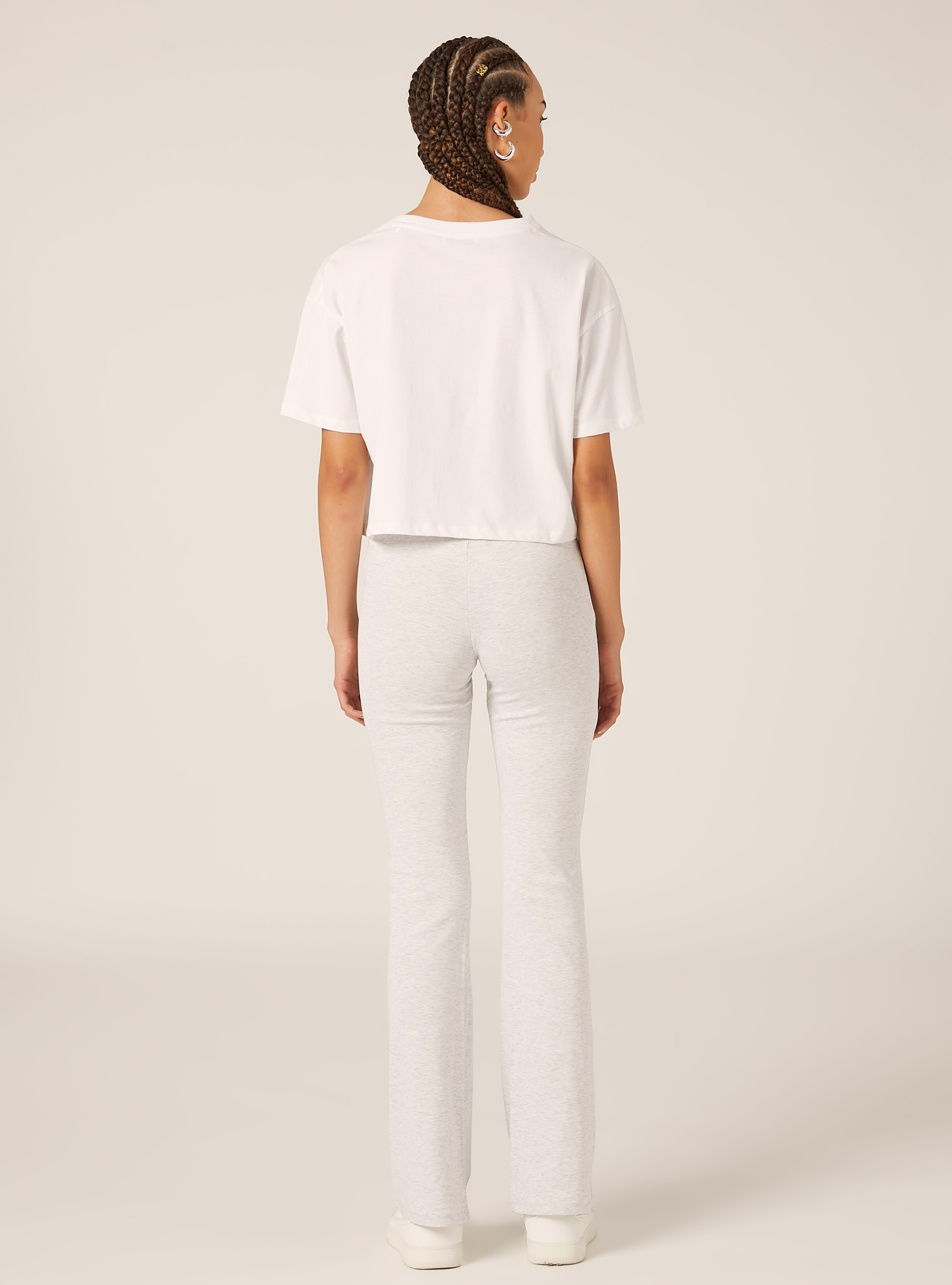 Flared leggings, MGY3 GREY MEL LIGHT