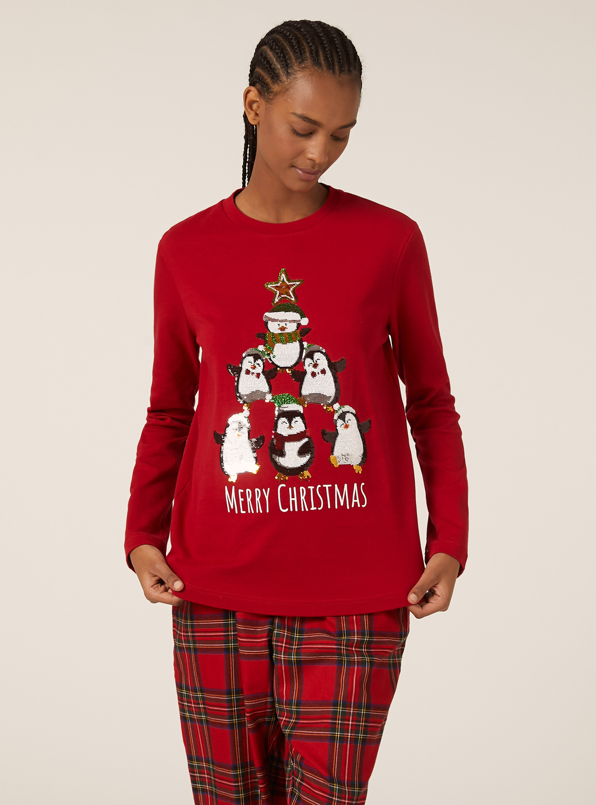 Christmas Family Collection Pajamas, RD2 RED MEDIUM