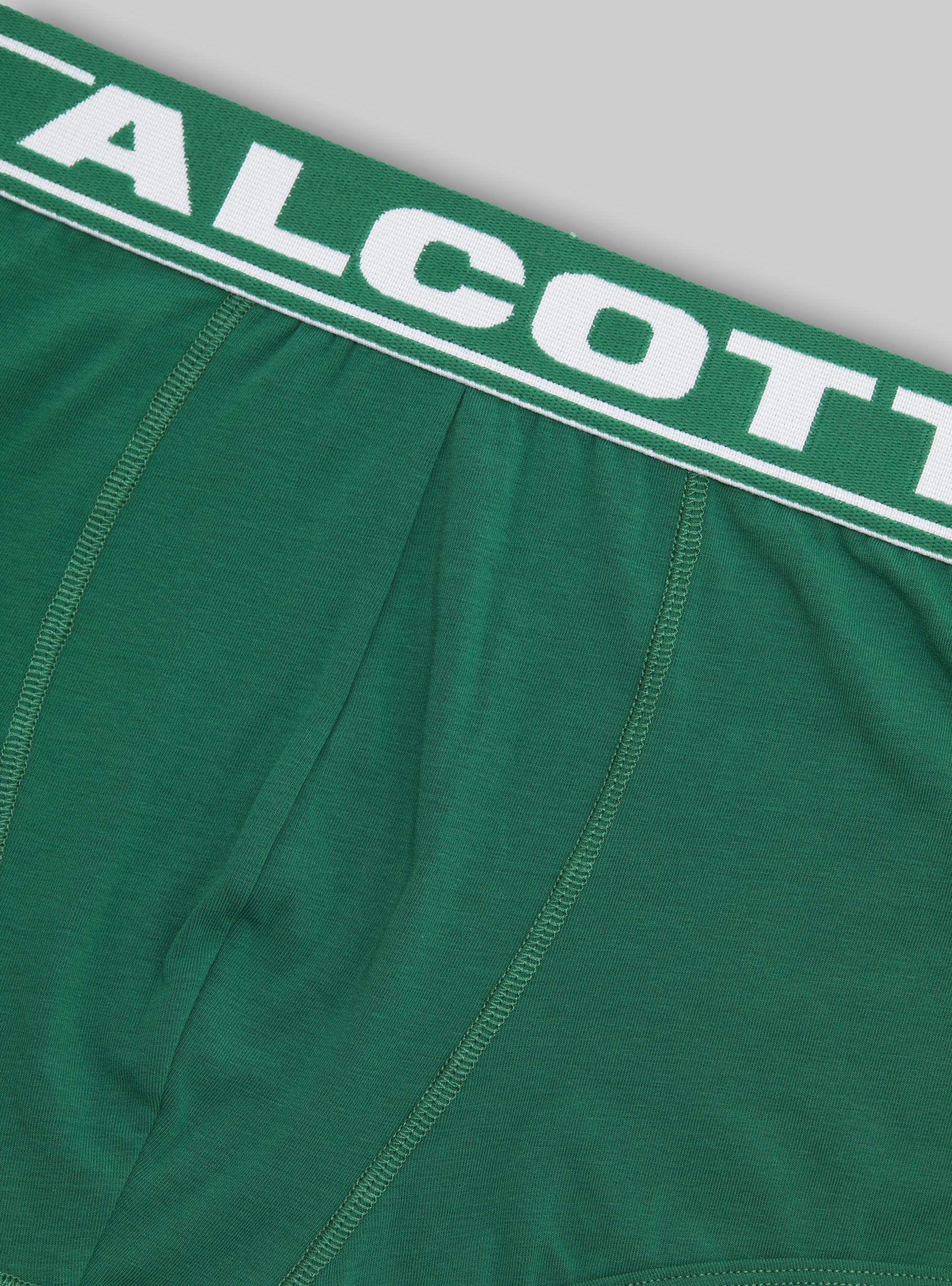 Stretch cotton boxer shorts with logo, GN4 GREEN MEDIUM LIGHT