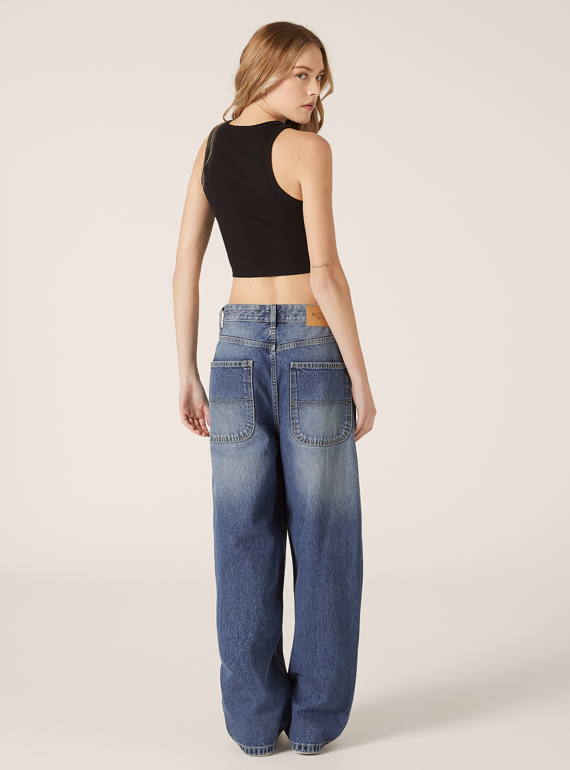 Skater Fit Jeans, D003 MEDIUM BLUE