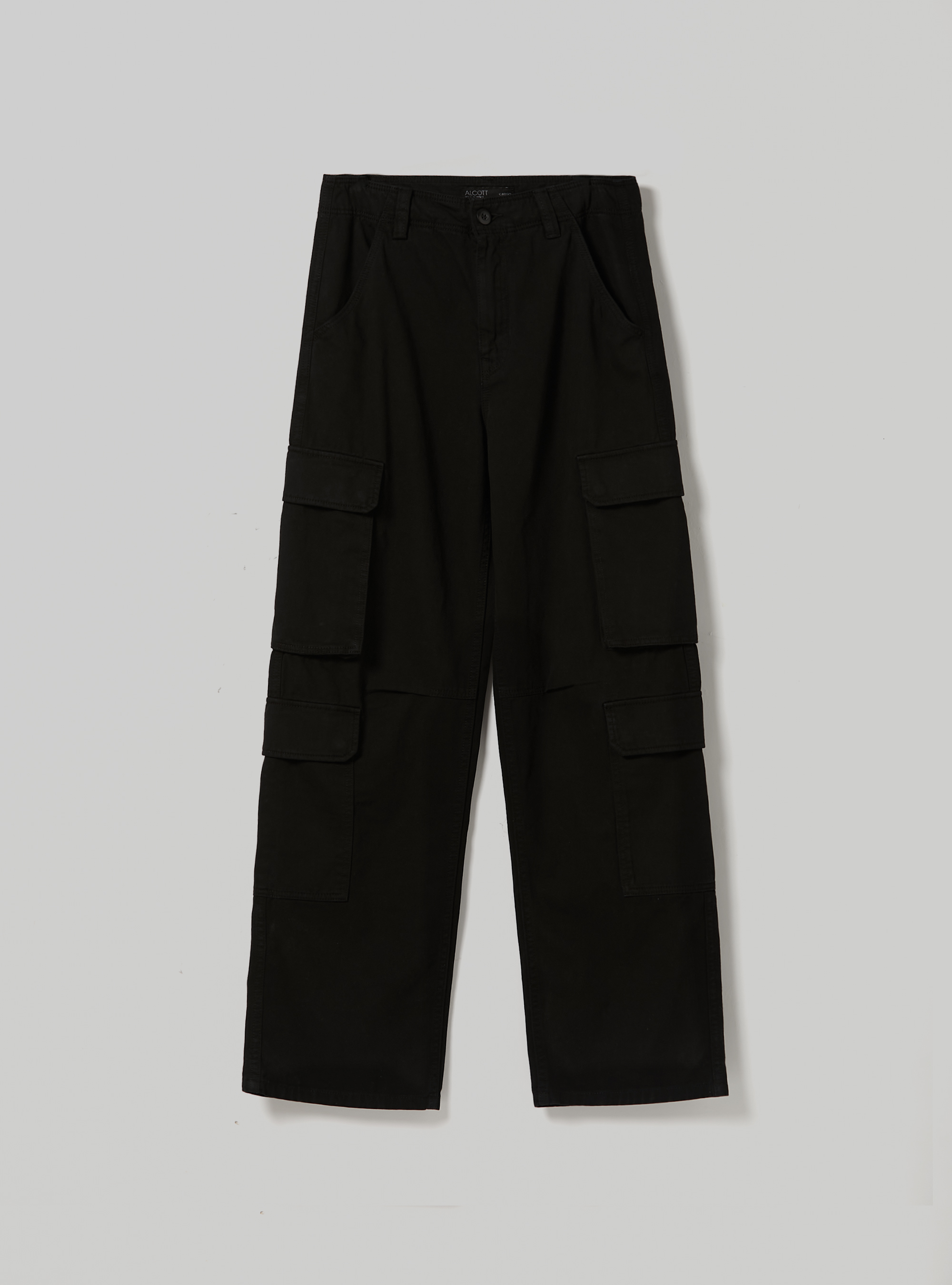 Pantaloni multicargo in twill, BK1 BLACK