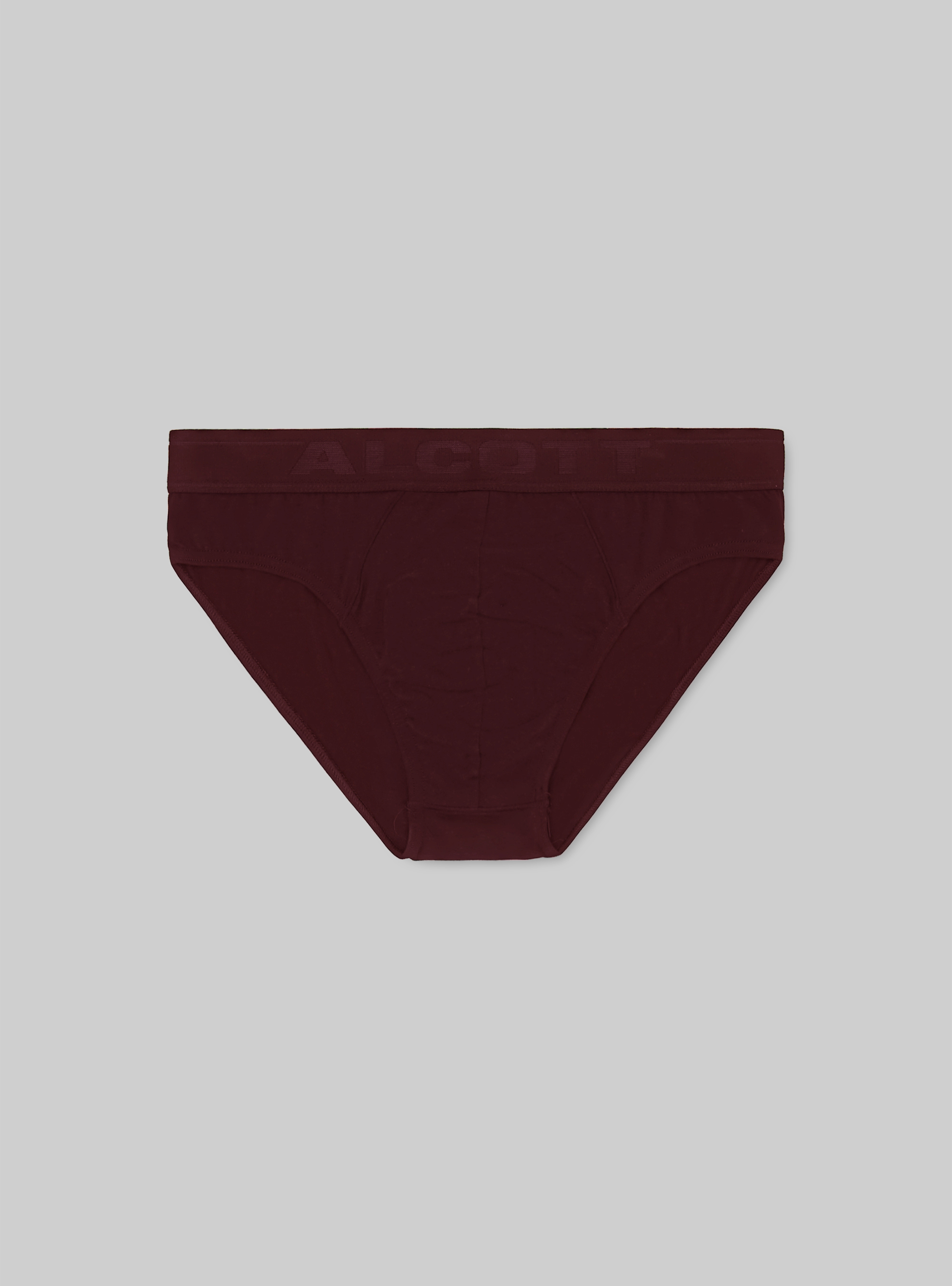Stretch cotton briefs with logo, BO1 BORDEAUX DARK