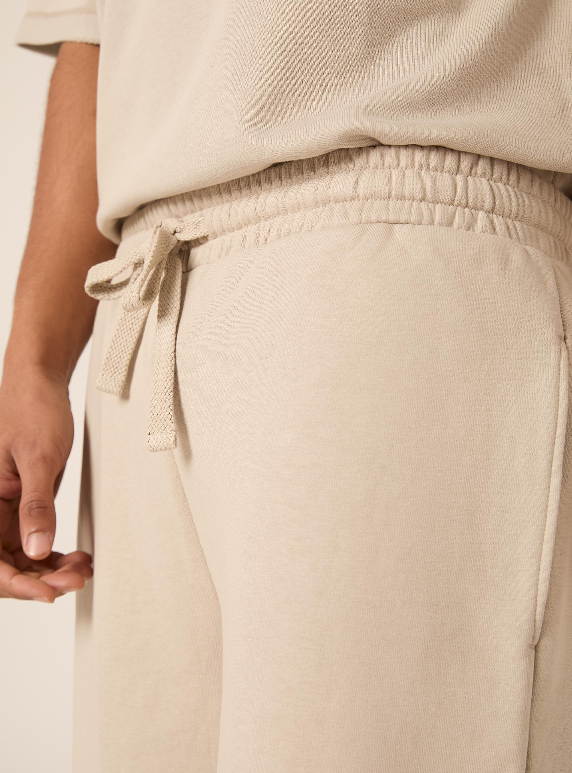 Bermuda  basico in felpa, BG1 BEIGE DARK