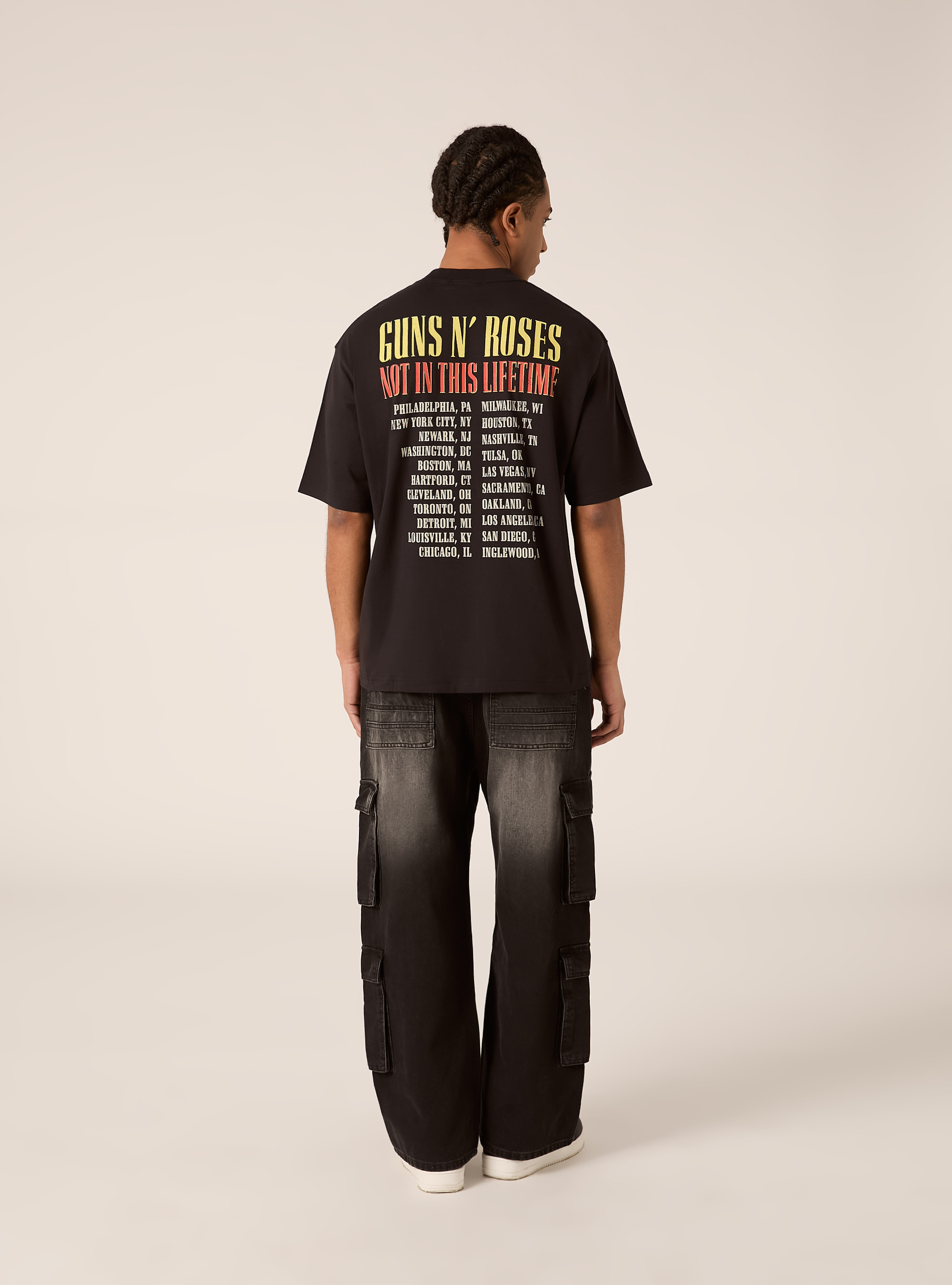 Guns N' Roses boxy fit T-shirt / Alcott, BK1 BLACK