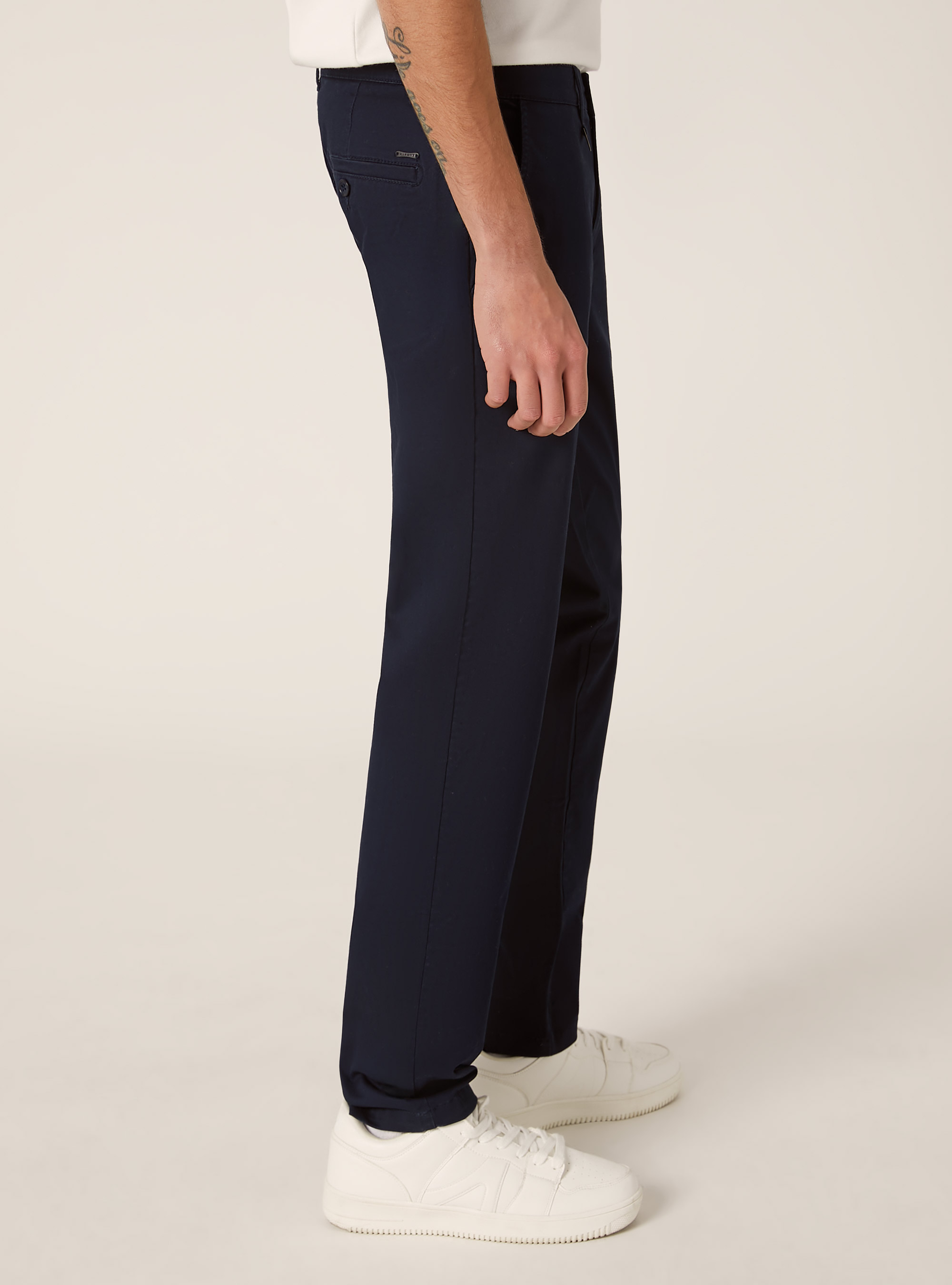 Skinny fit stretch twill chinos, BL1 BLUE DARK